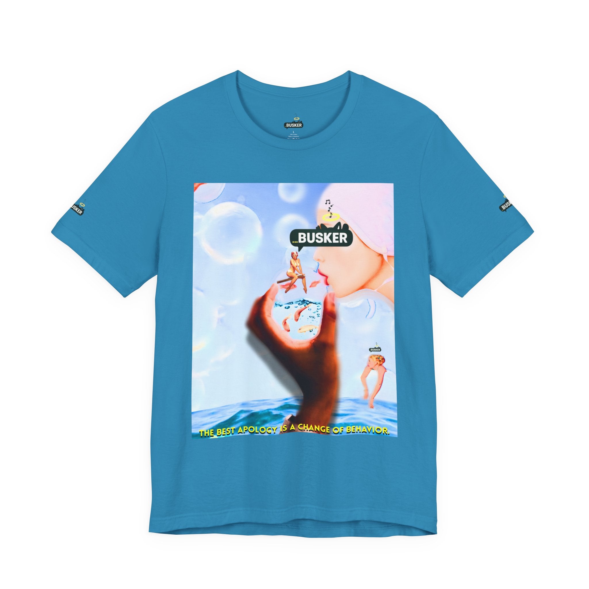 Busker Vibe Unisex Jersey Tee – Colorful Artistic Design for Summer Fun