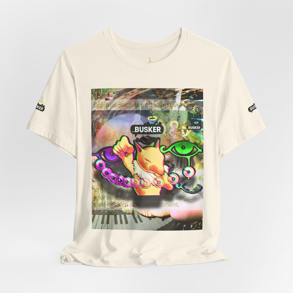 Vibrant Busker Art Tee for Creative Souls