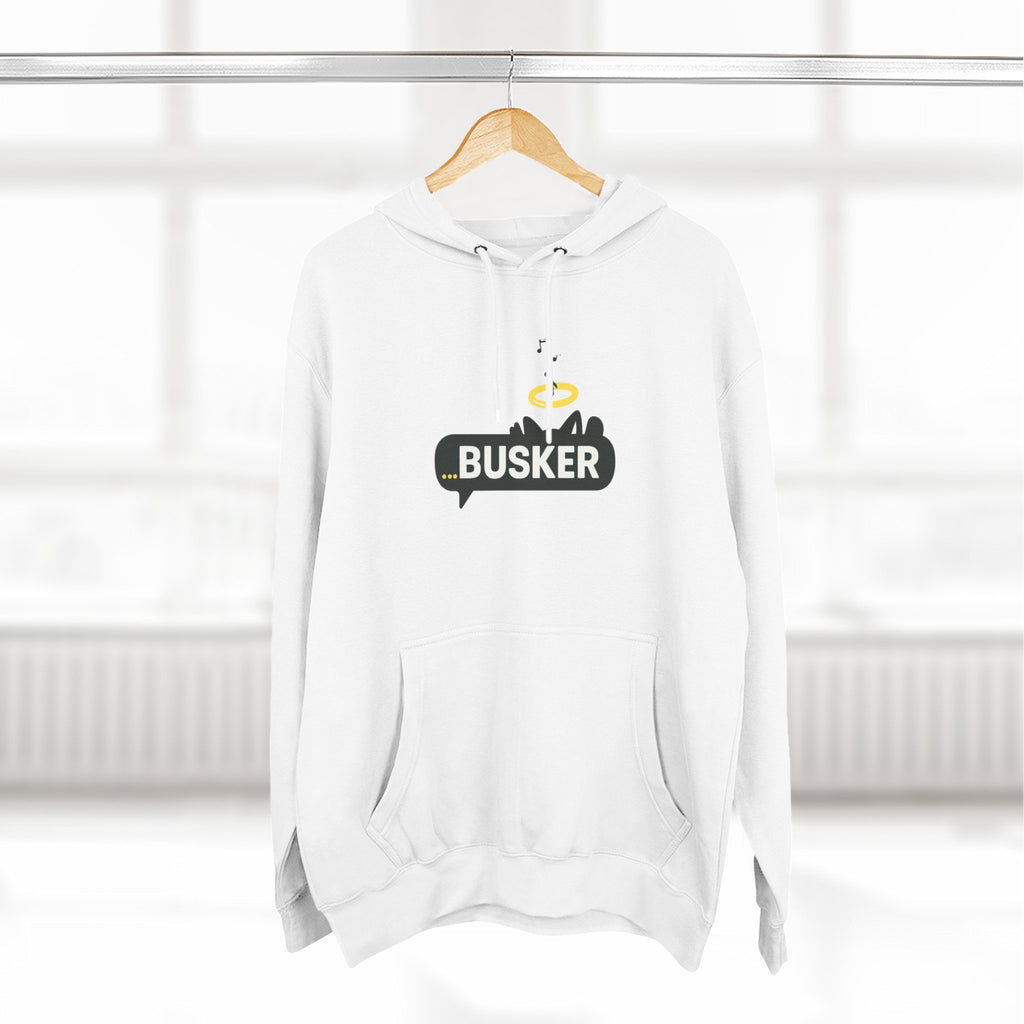 Busker Fleece Hoodie - Cozy Street Art Inspired Hoodie for Music Lovers, Casual Wear, Gift for Musicians, Concert Attire, Relaxed Fit