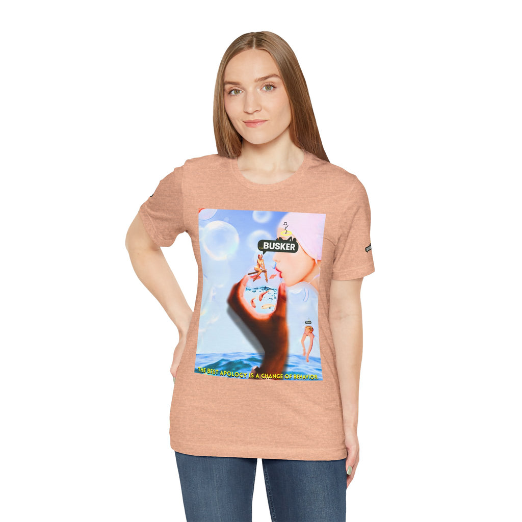 Busker Vibe Unisex Jersey Tee – Colorful Artistic Design for Summer Fun