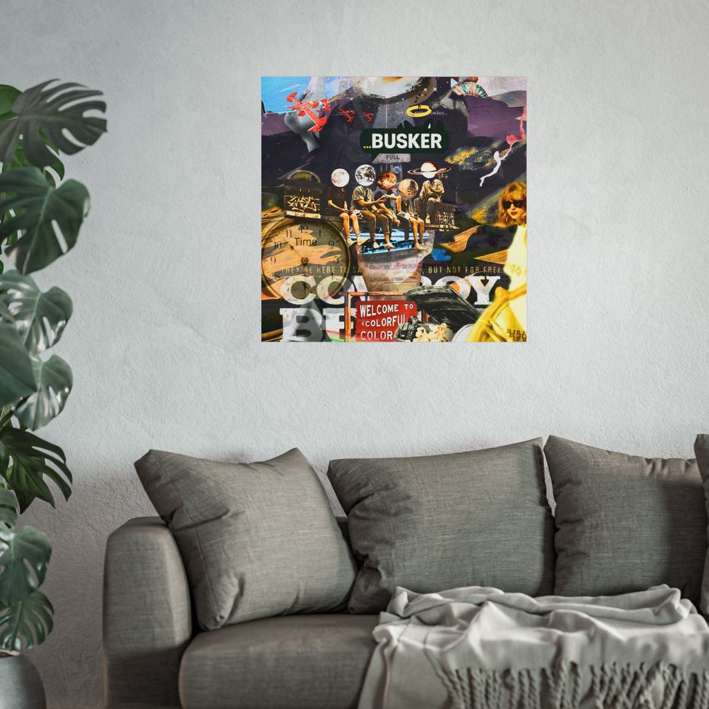 Vibrant Busker Fine Art Poster for Home Decor