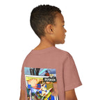 Colorful Youth Short Sleeve Tee - "Busker" Graphic Art Top