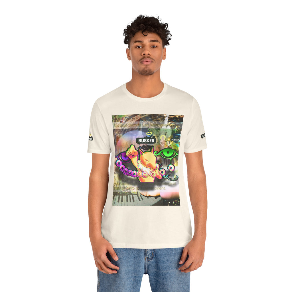 Vibrant Busker Art Tee for Creative Souls