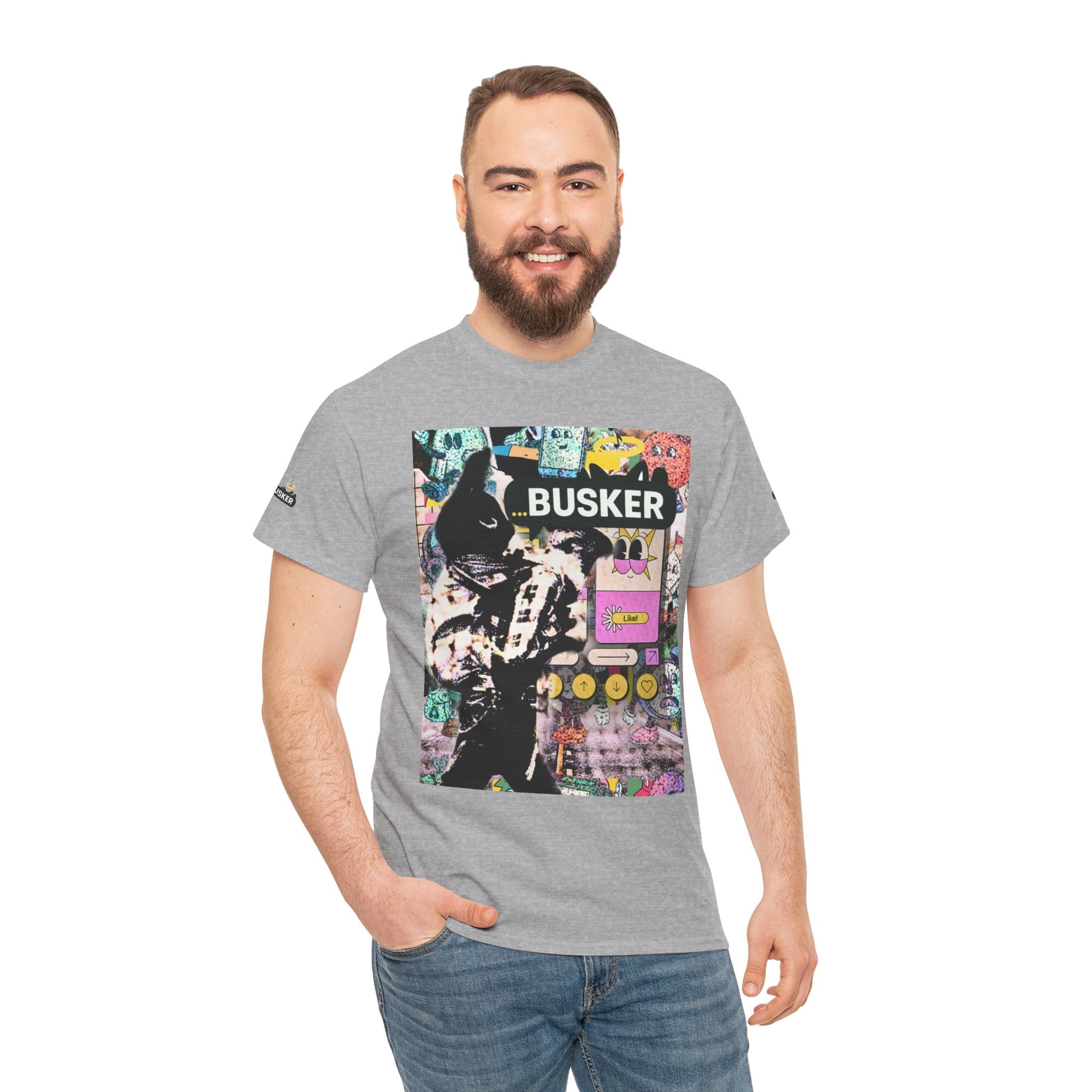 Grunge Art Busker Unisex Heavy Cotton Tee