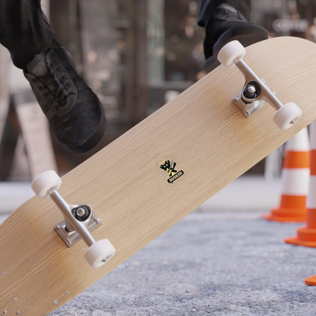 Busker Die-Cut Transparent Outdoor Sticker - Perfect for Decor, Gifts, Festivals, Musicians, and Car Enthusiasts