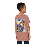 Colorful Youth Short Sleeve Tee - "Busker" Graphic Art Top