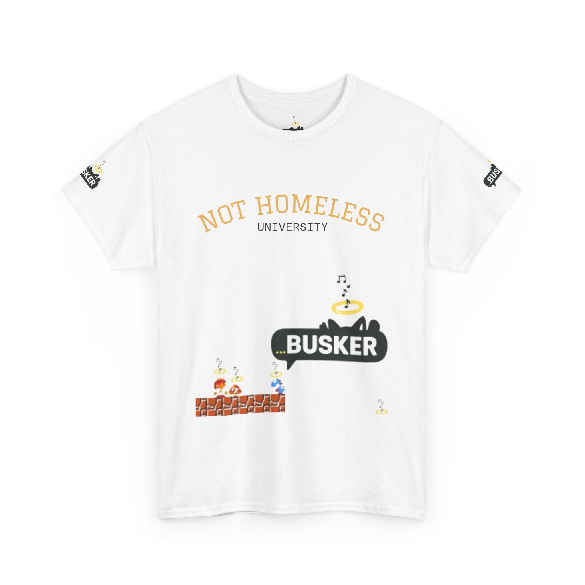 Unisex Gaming Tee, Retro Video Game Shirt, Funny Gaming Gift, Not Homeless University Tee, Street Performer Humor Shirt