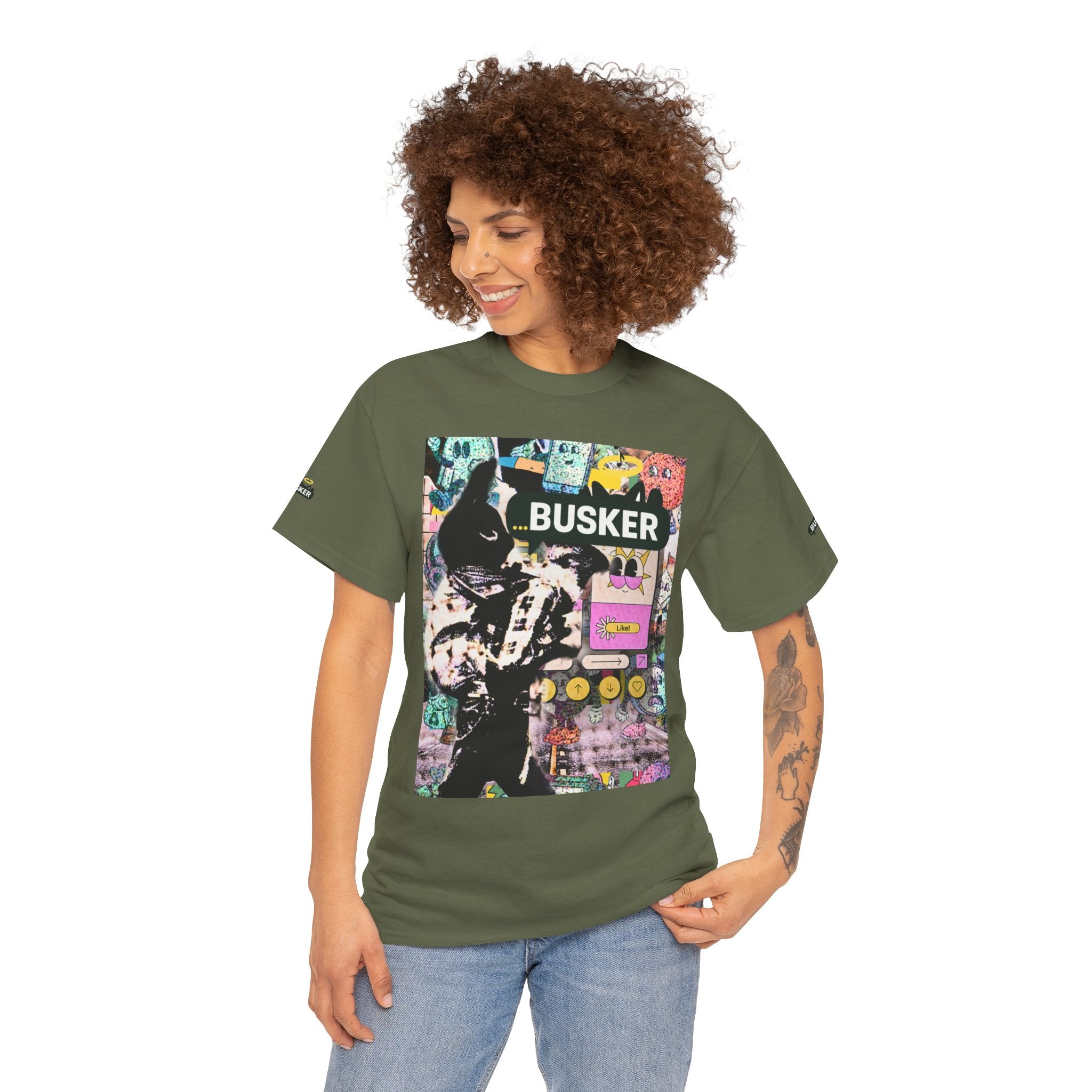 Grunge Art Busker Unisex Heavy Cotton Tee