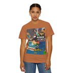 Vibrant Busker T-Shirt, Unisex Graphic Tee, Street Art Inspired Apparel, Casual Wear, Summer Festival Clothing