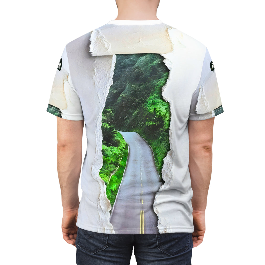Scenic Road Unisex Tee, Nature Lover T-Shirt, Adventure Apparel, Travel Gift, Aesthetic Casual Wear