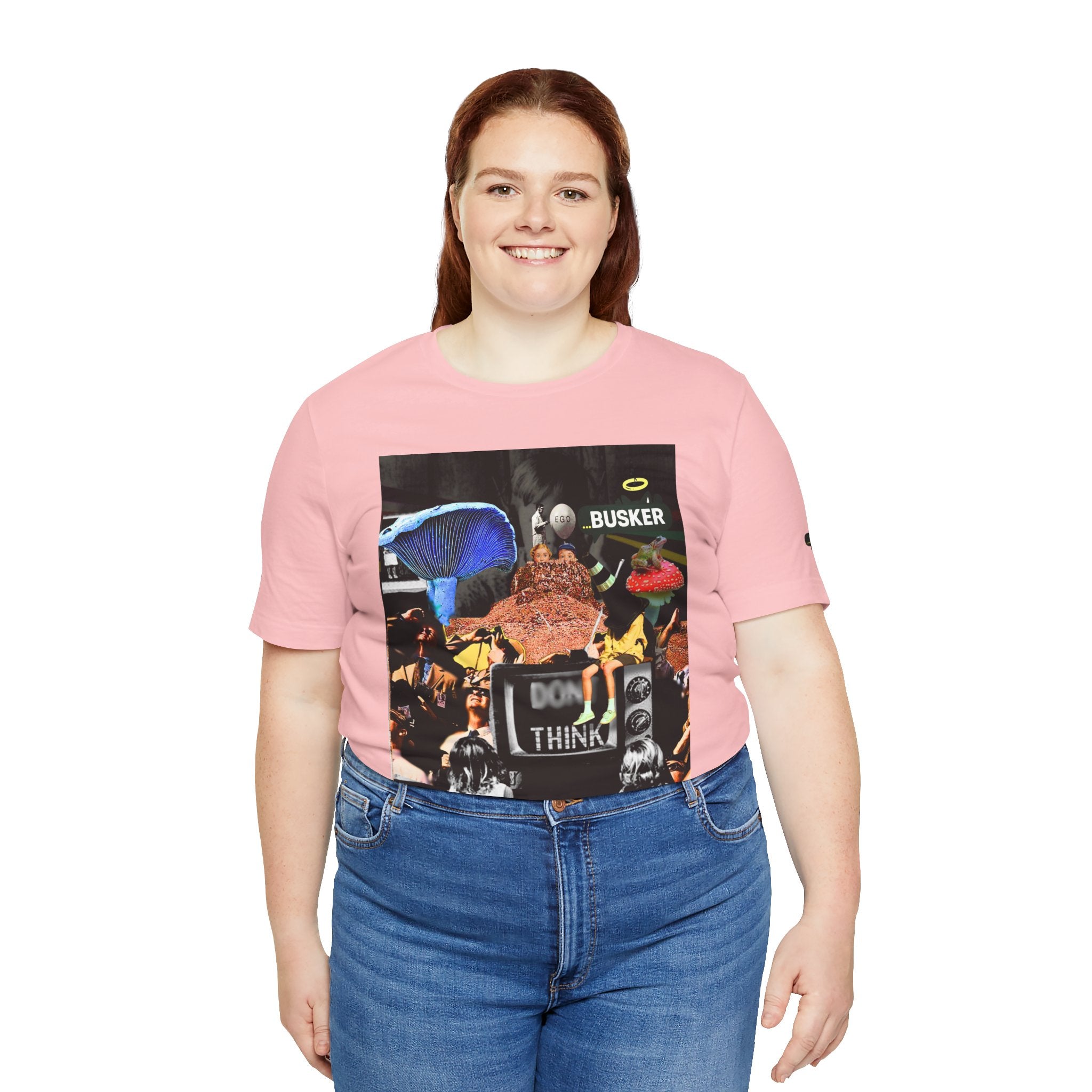 Creative Unisex Graphic Tee - 'I Don't Think' Busker Design