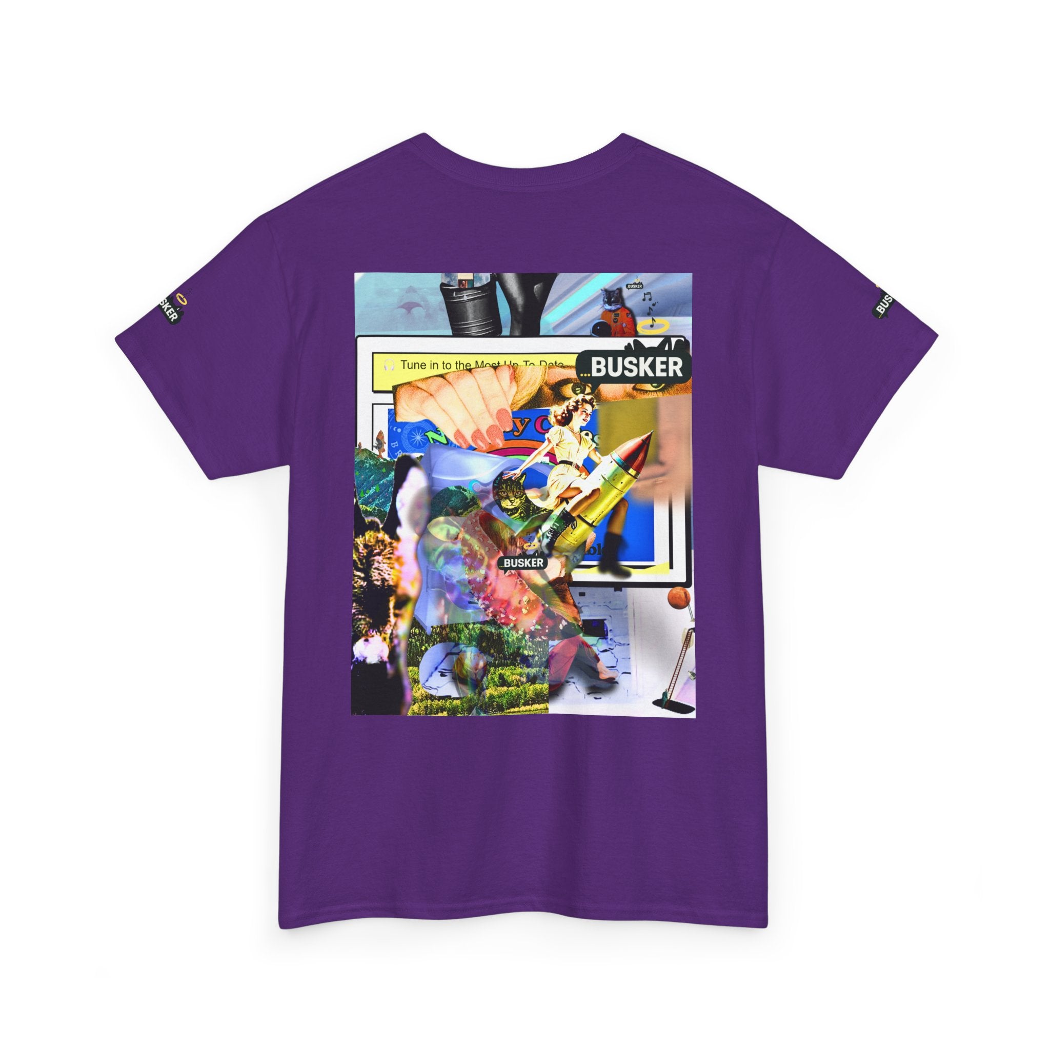 Cool Graphic Unisex Heavy Cotton Tee - 'Busker' Design