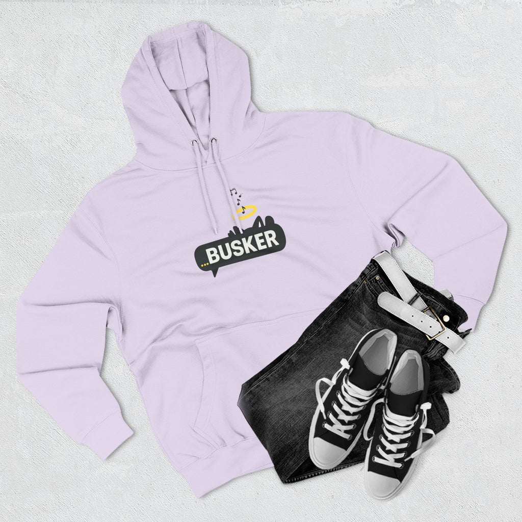 Busker Fleece Hoodie - Cozy Street Art Inspired Hoodie for Music Lovers, Casual Wear, Gift for Musicians, Concert Attire, Relaxed Fit