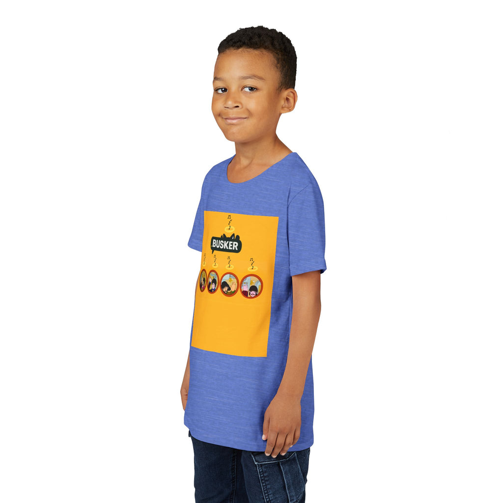 Busker Youth Short Sleeve Tee - Fun Music T-Shirt for Young Performers, Gifts for Young Musicians, Vibrant Summer Apparel, Creative [...]