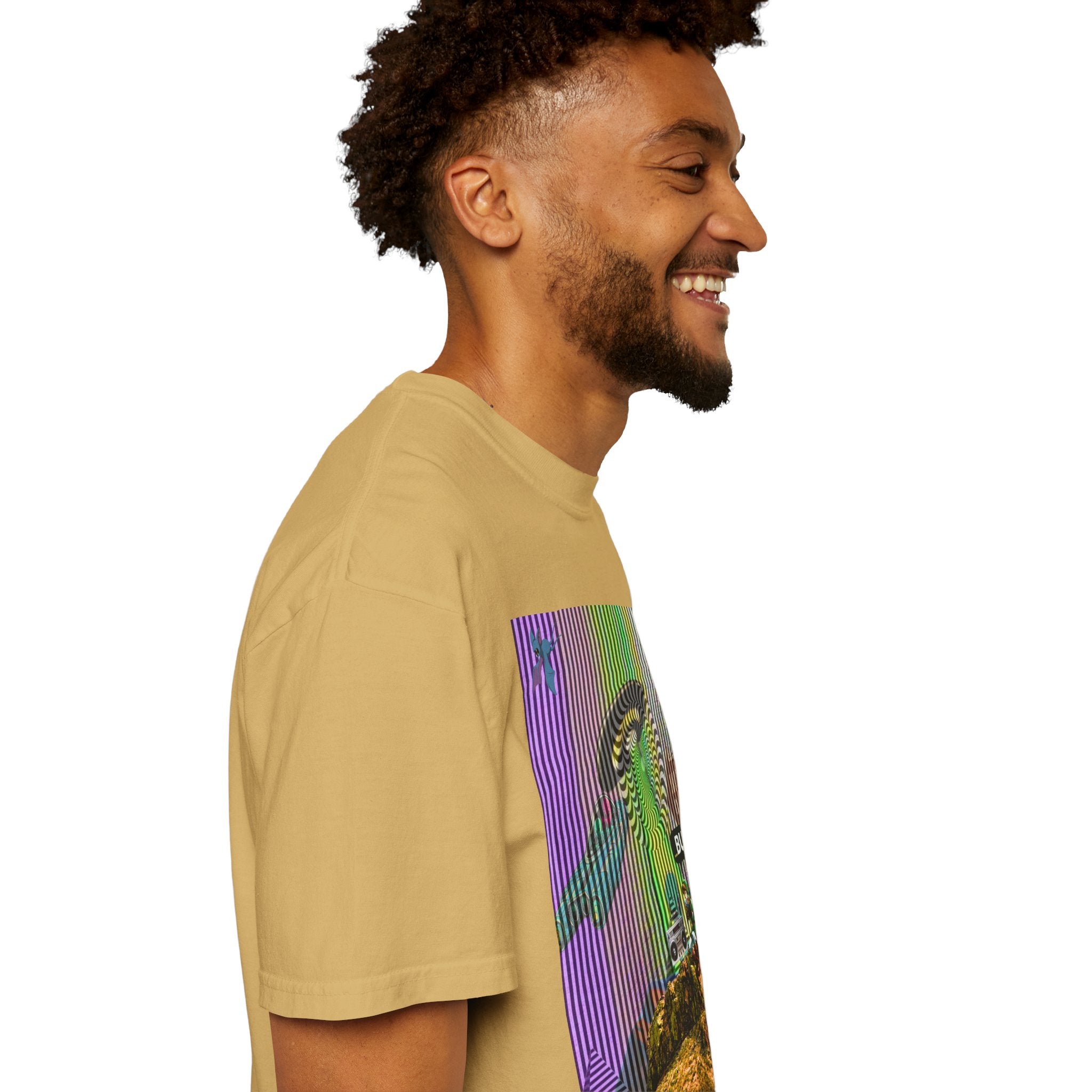 Psychedelic Busker T-Shirt, Unisex Graphic Tee, Music Lover Gift, Festival Wear, Casual Streetwear, Colorful Arttee