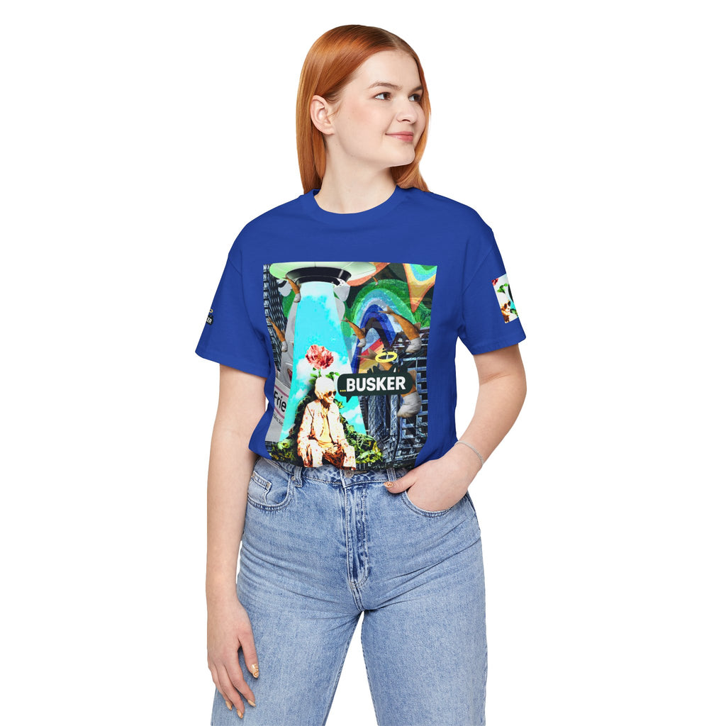 Street Art Busker Tee - Unisex Graphic Short Sleeve Shirt