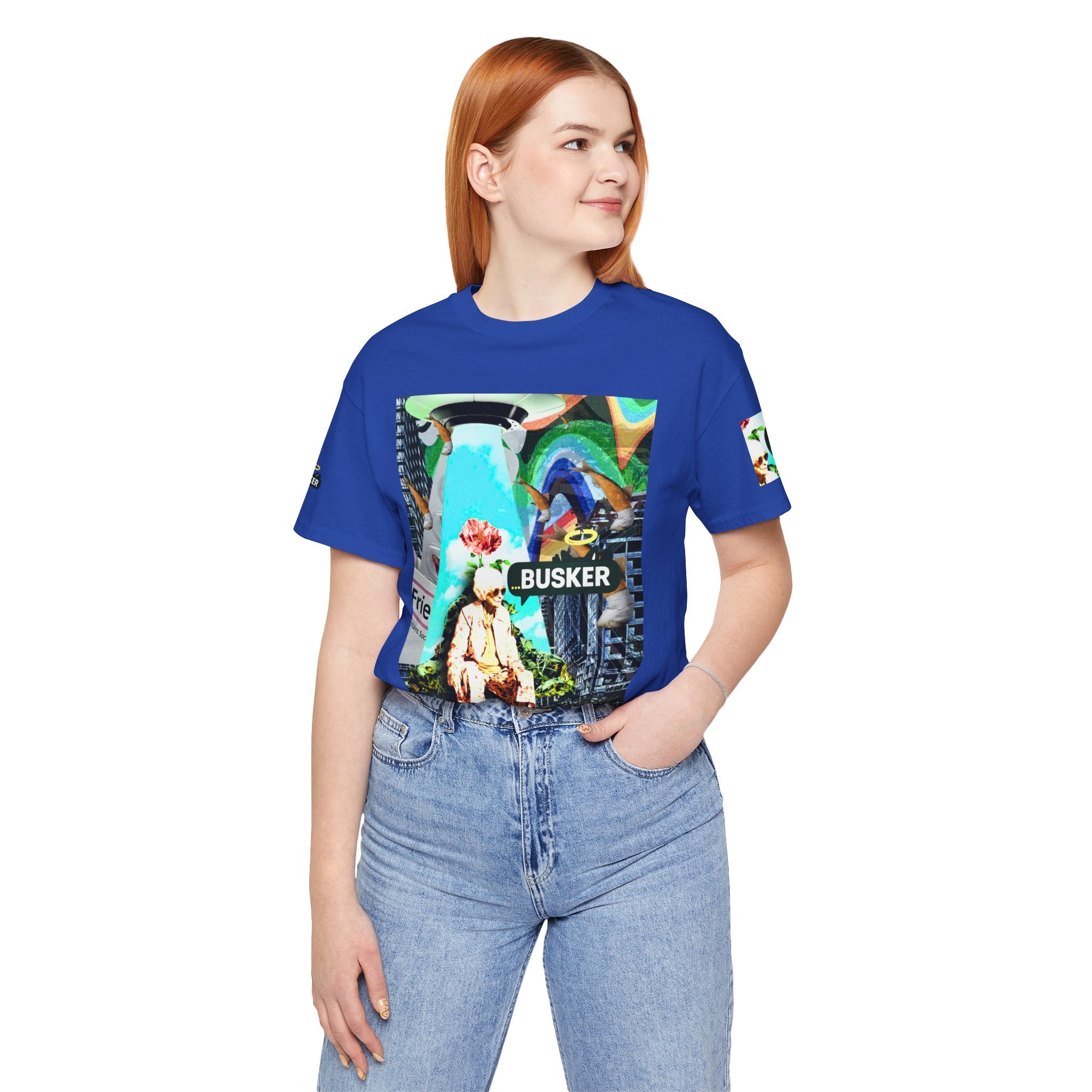 Street Art Busker Tee - Unisex Graphic Short Sleeve Shirt