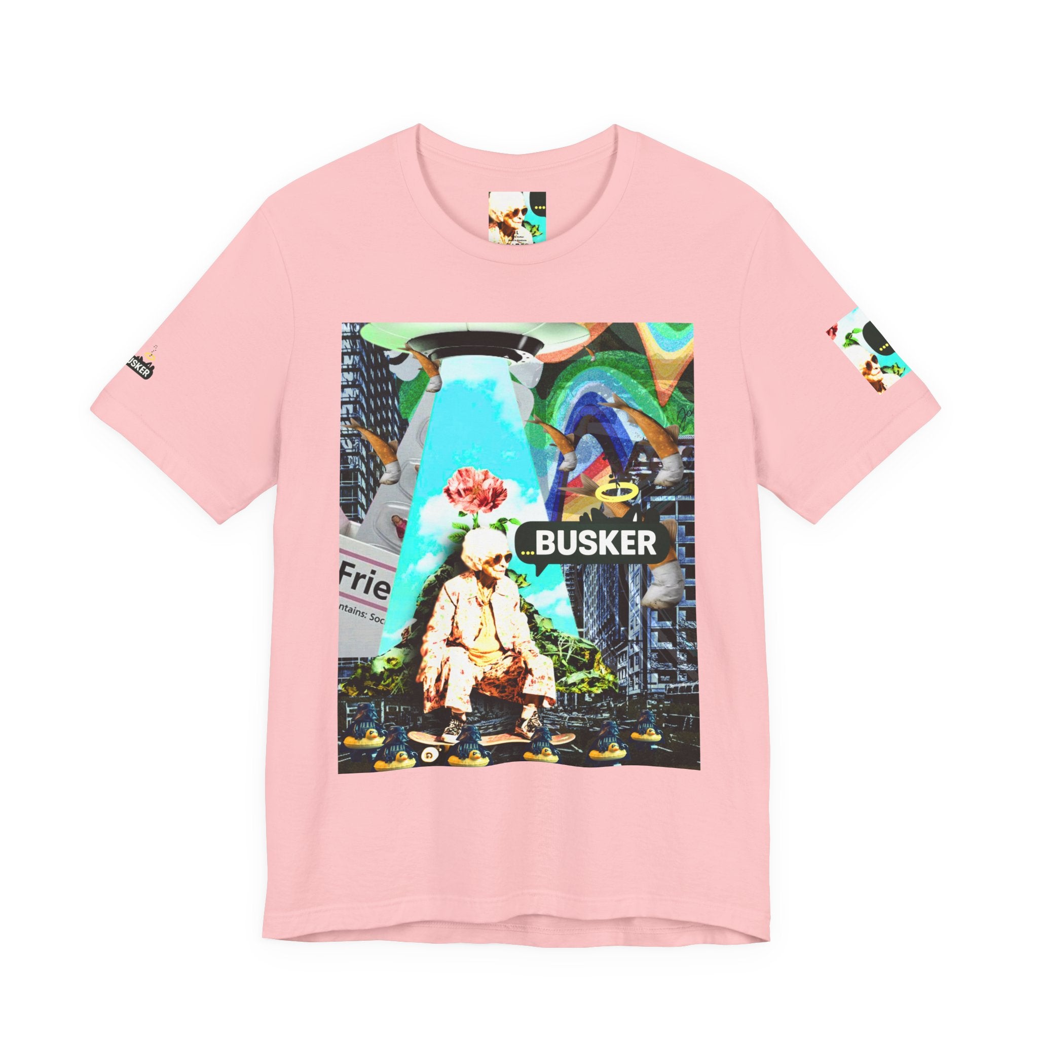 Street Art Busker Tee - Unisex Graphic Short Sleeve Shirt