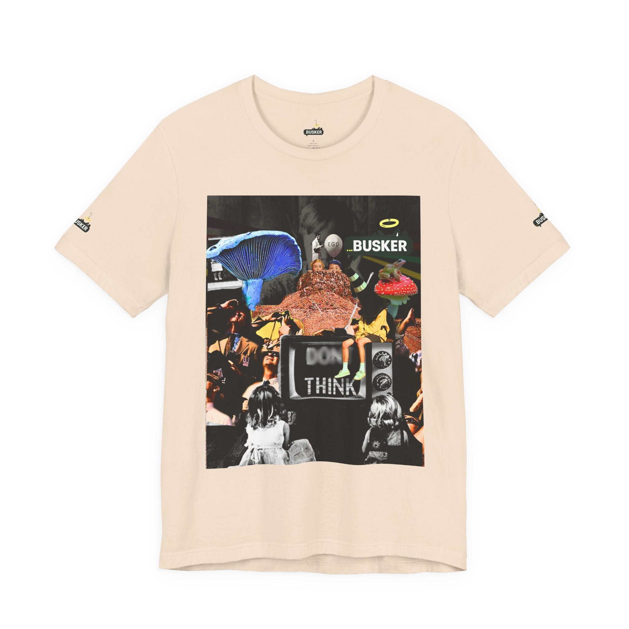 Creative Unisex Graphic Tee - 'I Don't Think' Busker Design