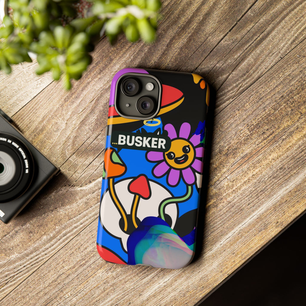Colorful Phone Case, Cute Phone Accessories, Gift for Music Lovers, Fun Tech Gear, Unique Floral Design Case