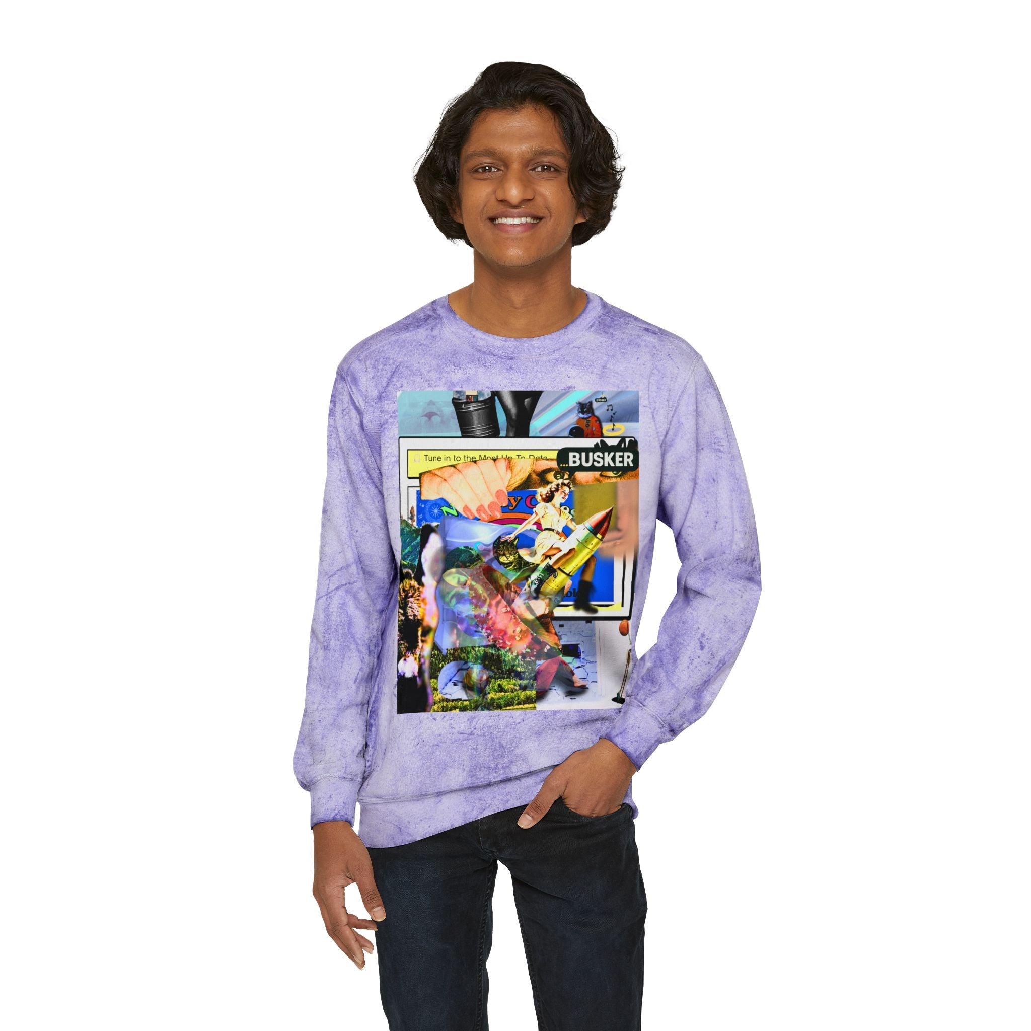 Color Blast Crewneck Sweatshirt for Creative Souls