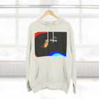 Colorful Space Cat Fleece Hoodie, Cozy, Unique, Gift for Cat Lovers, Birthday, Casual Wear, Fun Design