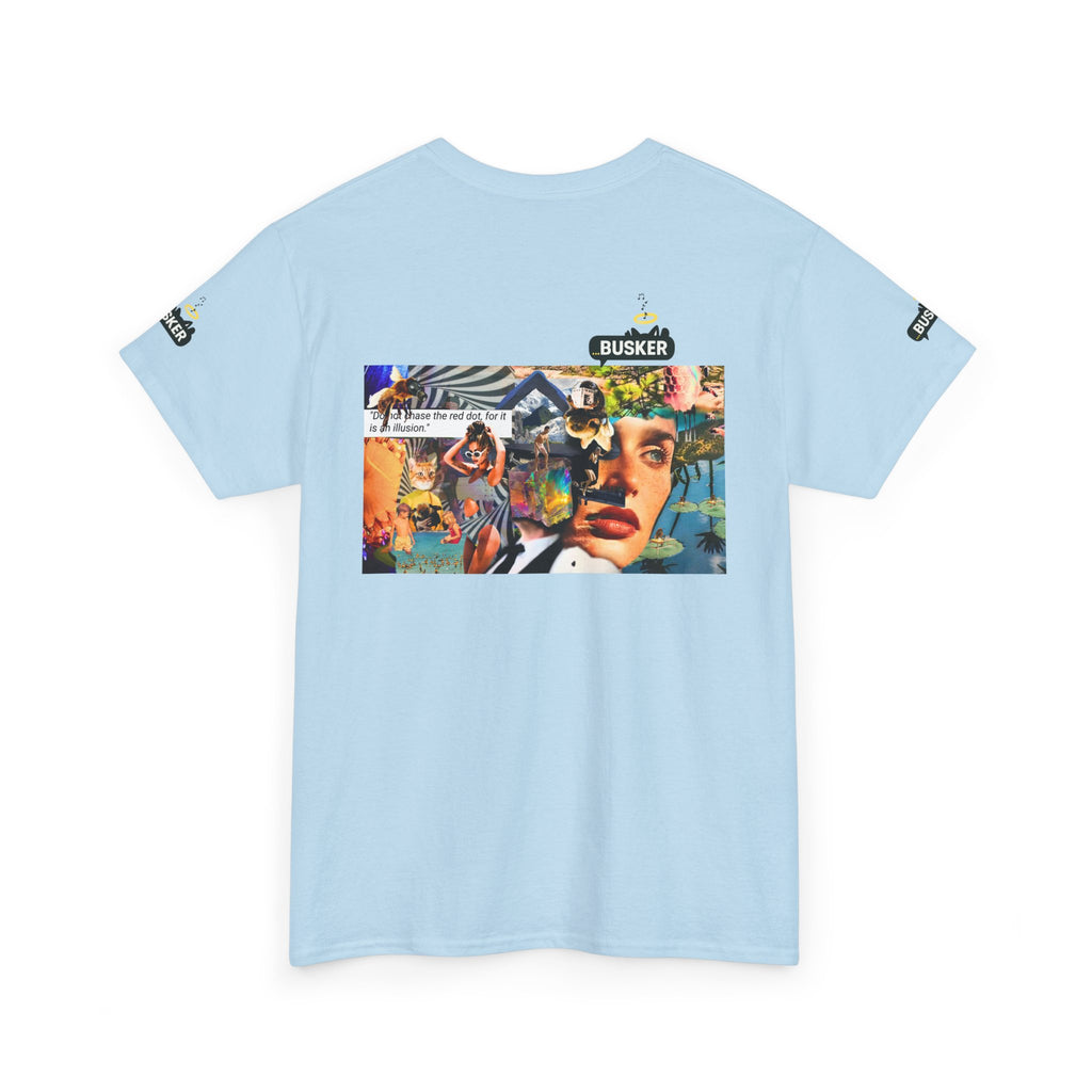 Artistic Unisex Heavy Cotton Tee - Vibrant Busker Design