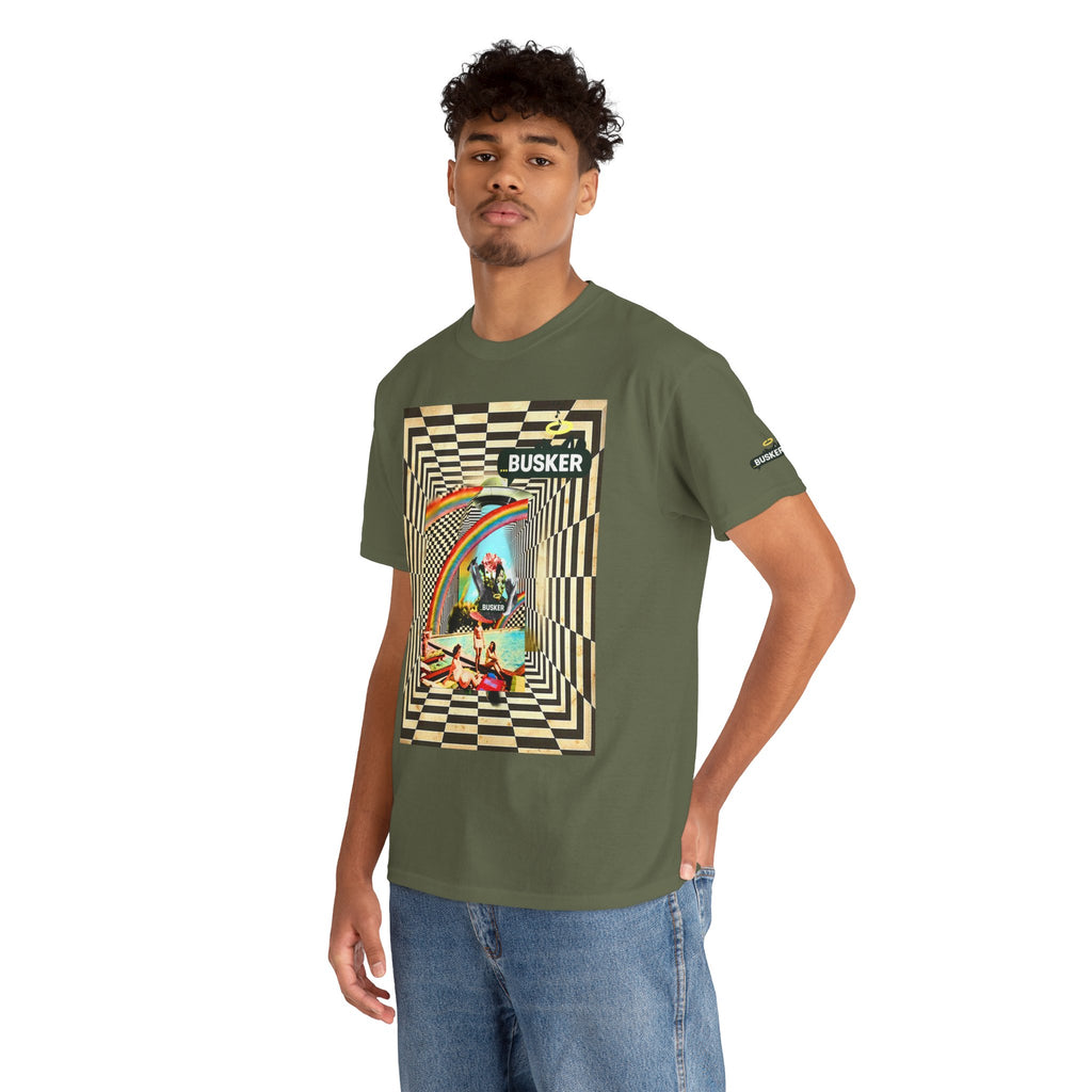 Retro Busker Graphic Tee - Unisex Heavy Cotton