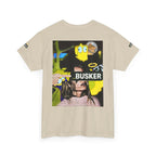 Artistic Unisex Heavy Cotton Tee - 'BUSKER' Graphic Design