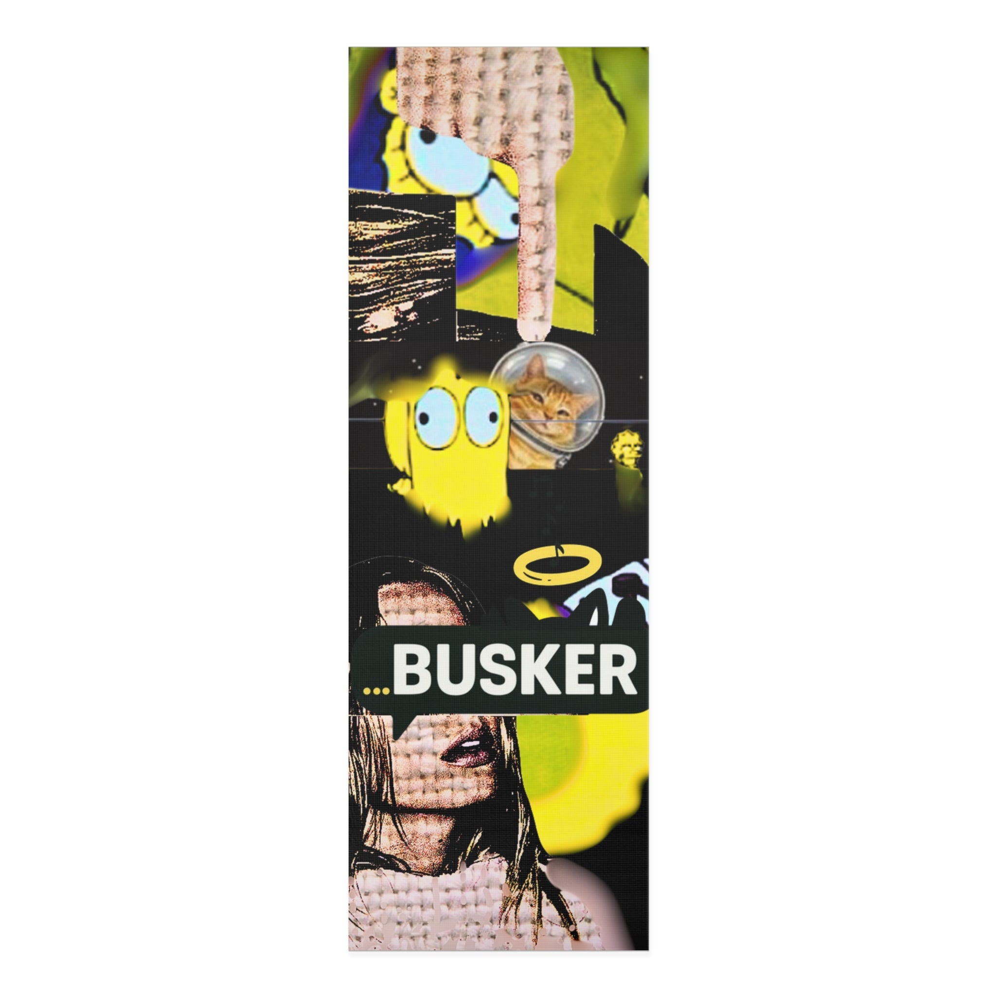Vibrant Foam Yoga Mat - Busker Design for Art Lovers