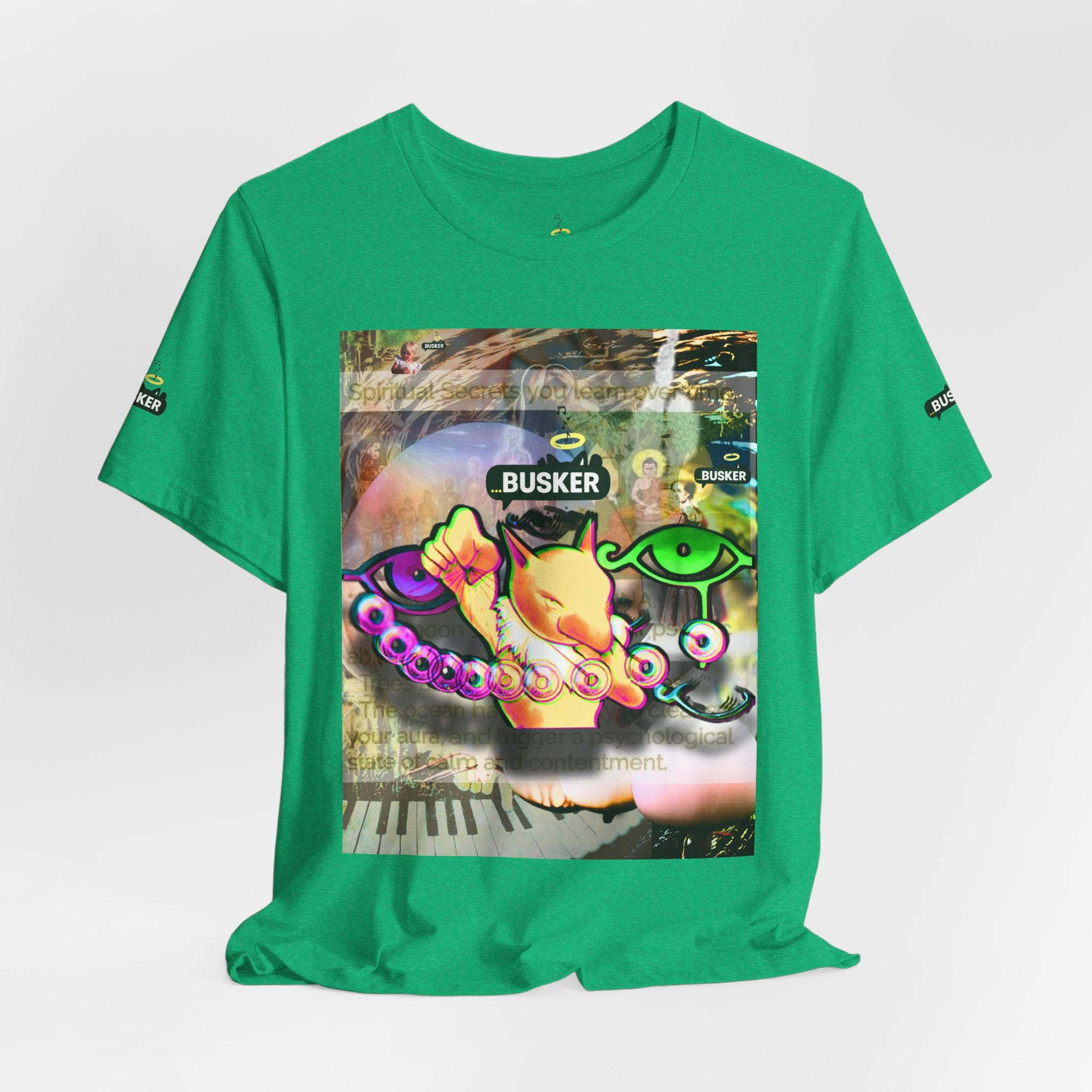 Vibrant Busker Art Tee for Creative Souls