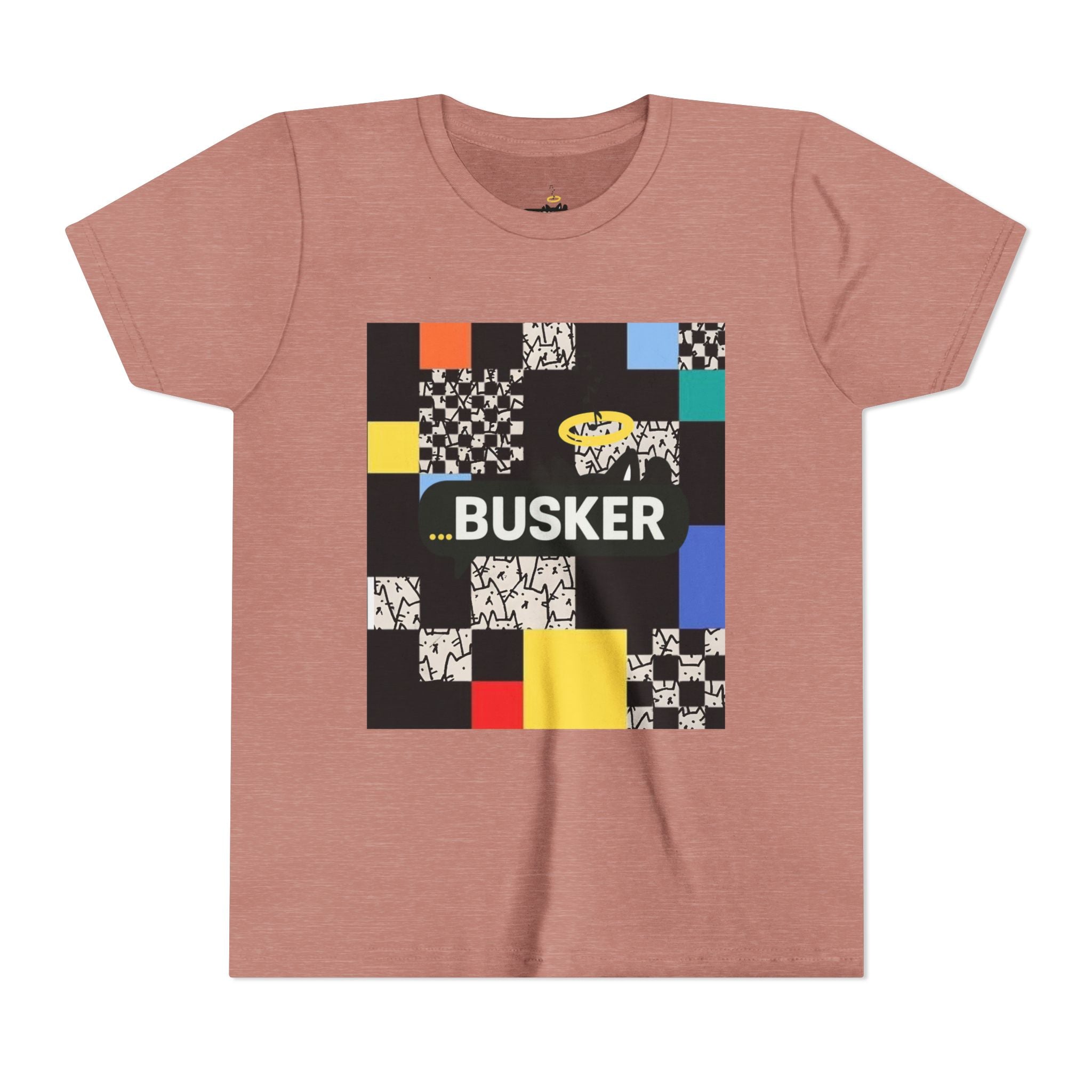 Colorful Youth Short Sleeve Tee - Perfect for Young Creators, Festivals, Birthdays, Casual Wear, Busker Themed Shirt
