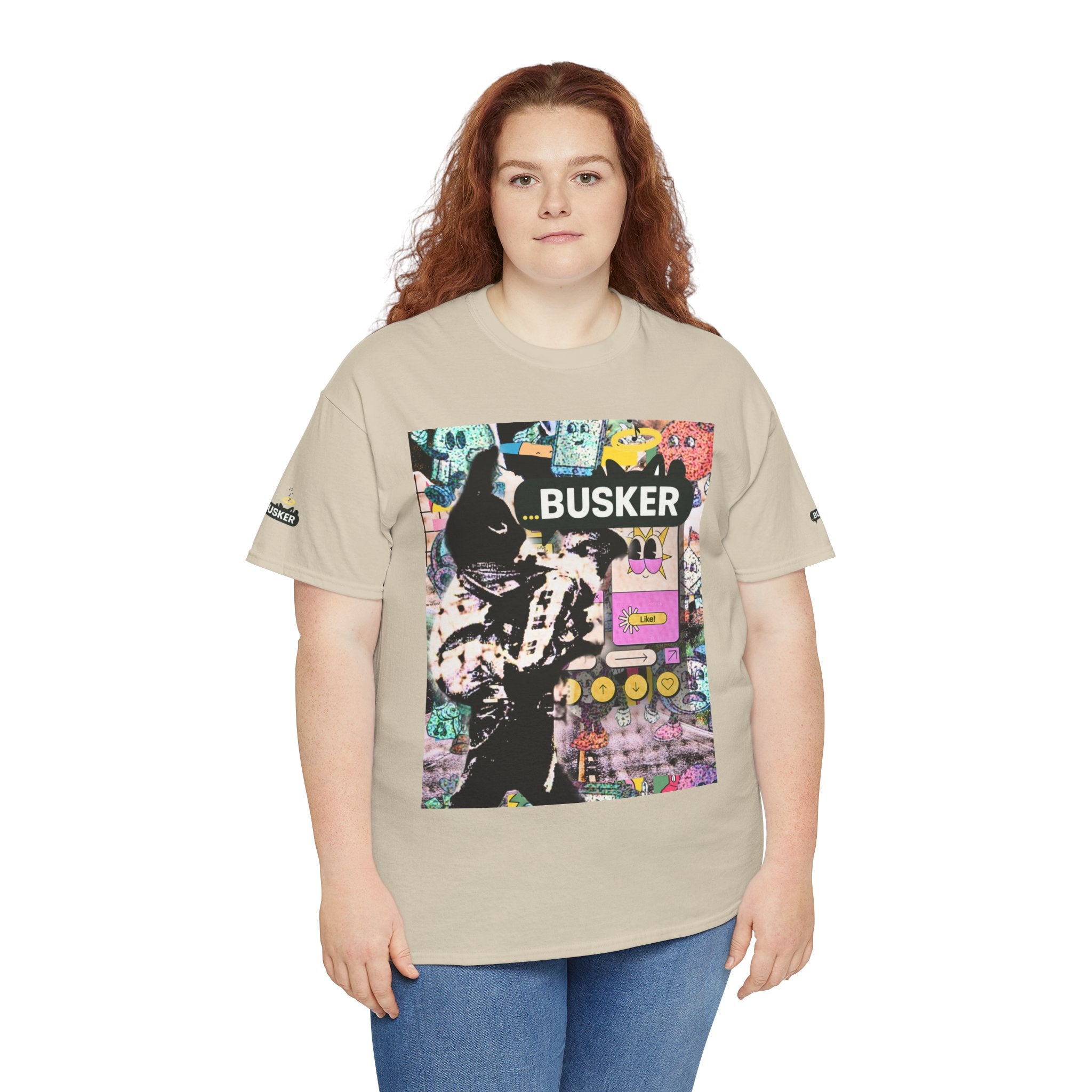 Grunge Art Busker Unisex Heavy Cotton Tee