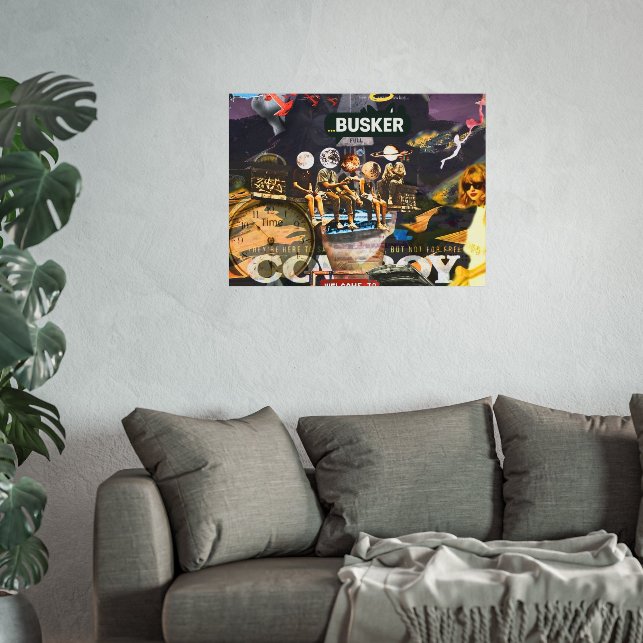 Vibrant Busker Fine Art Poster for Home Decor