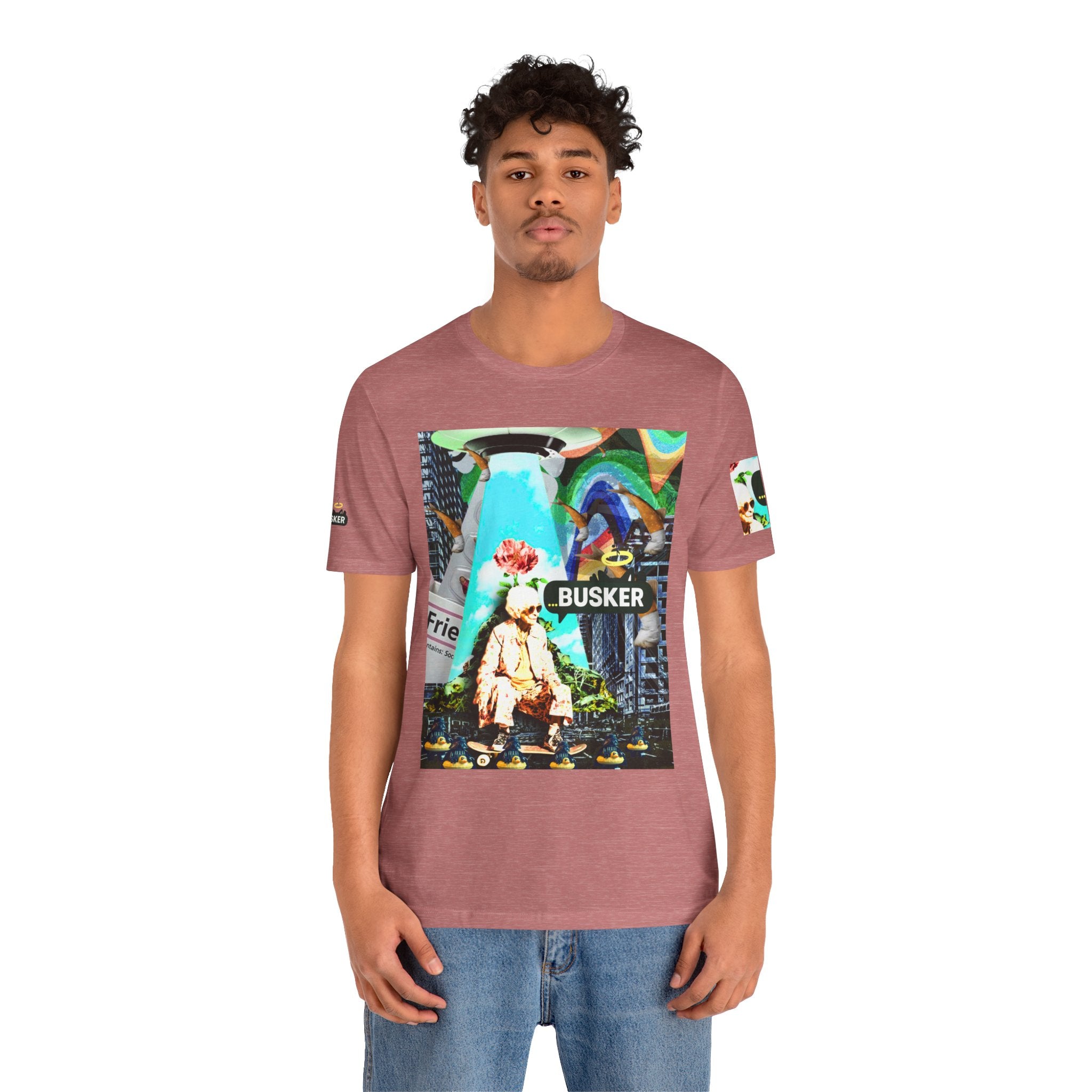 Street Art Busker Tee - Unisex Graphic Short Sleeve Shirt
