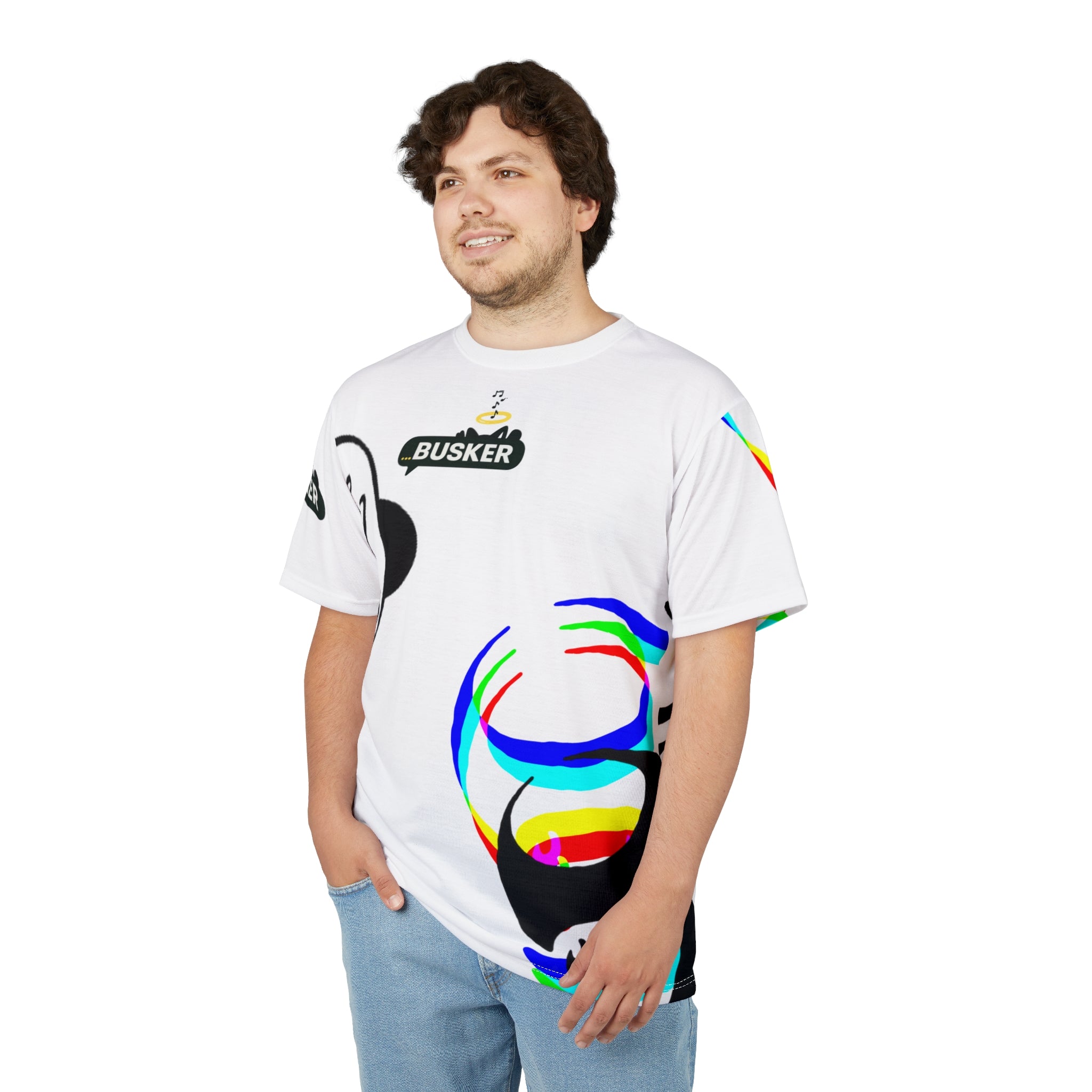 Rainbow Panda Unisex Tee, Fun Graphic T-Shirt for Animal Lovers, Stylish Casual Wear, Perfect Gift for Friends, Summer Fashion