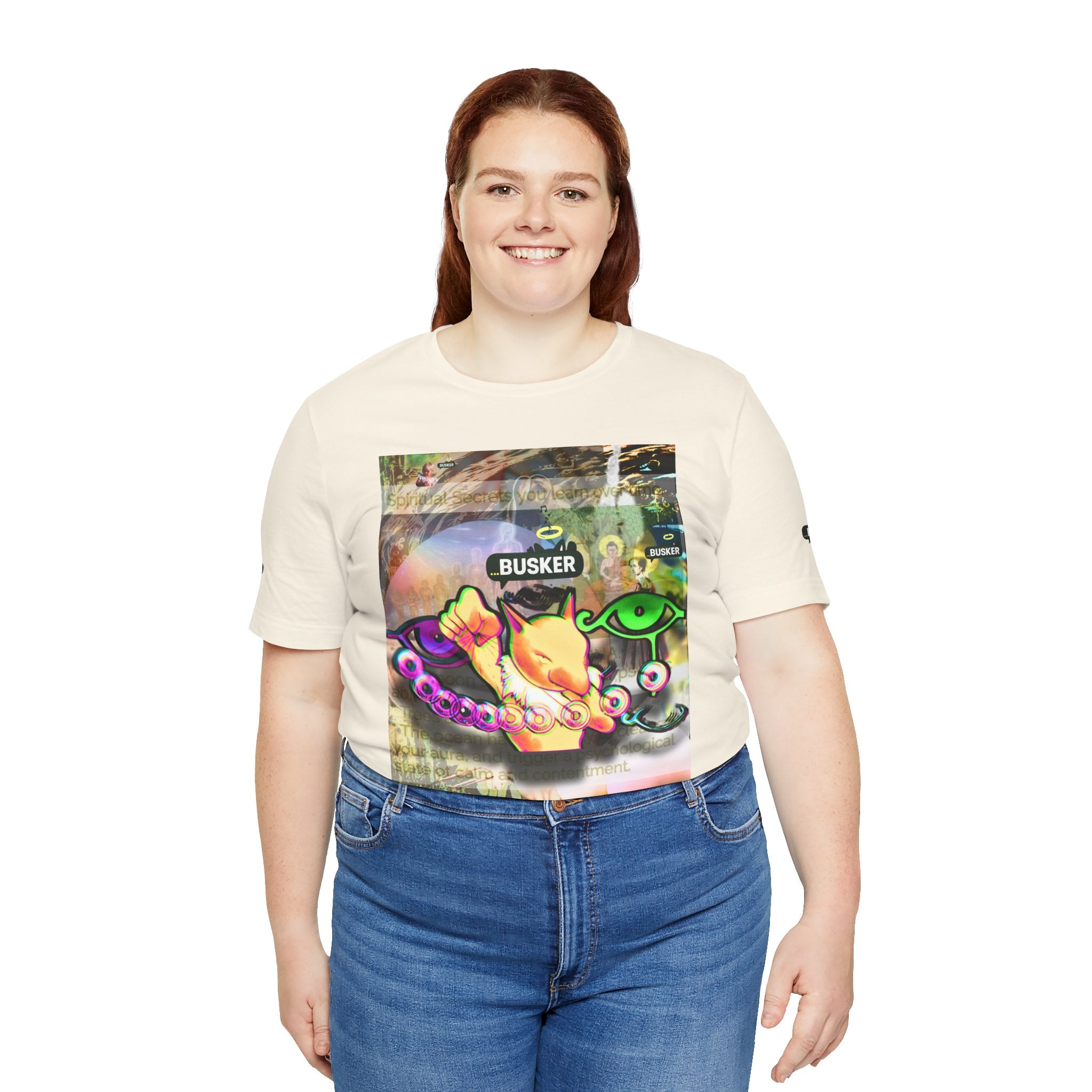 Vibrant Busker Art Tee for Creative Souls