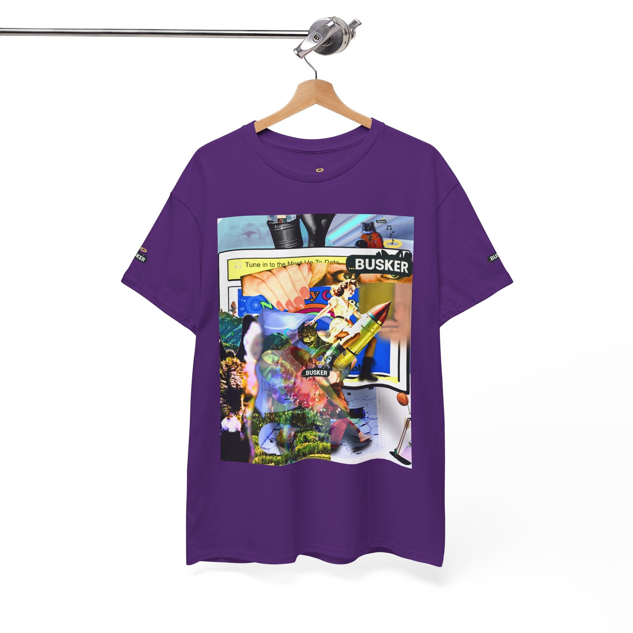 Cool Graphic Unisex Heavy Cotton Tee - 'Busker' Design