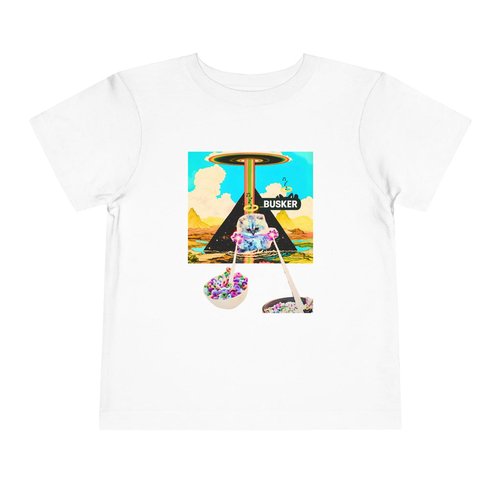 Busker Toddler Tee, Fun Kids T-Shirt, Colorful Short Sleeve Shirt, Birthday Gift for Toddlers, Summer Apparel