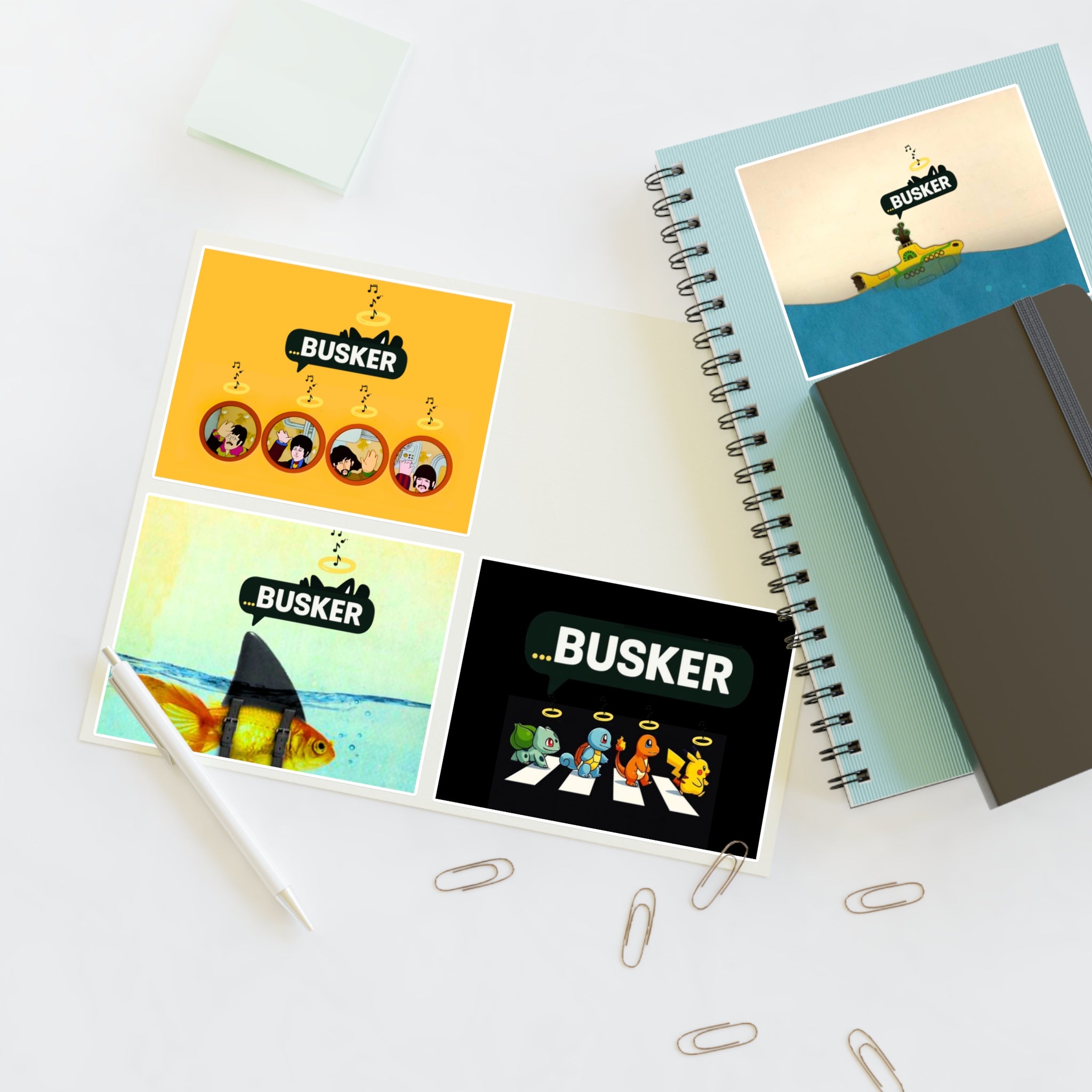 Whimsical Sticker Sheets for Music Lovers, Fun Decorative Stickers, Creative Journaling, Gift for Kids, Great for Scrapbooking