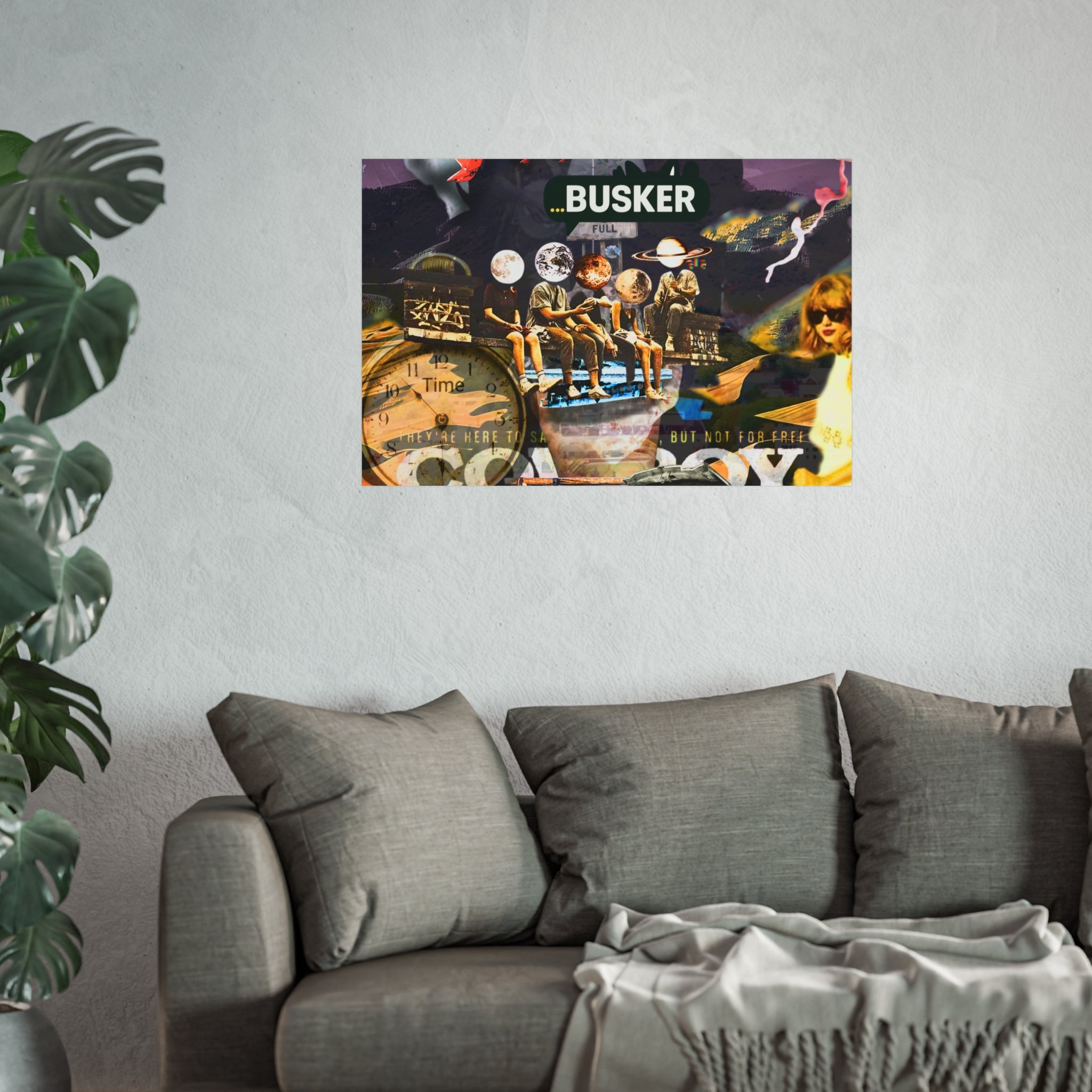 Vibrant Busker Fine Art Poster for Home Decor