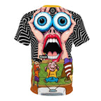 Bold Graphic Tee for Cartoon Lovers | Edgy AOP Unisex T-Shirt | Fun Gift for Anime Fans, Graphic Print Tee, Casual Wear