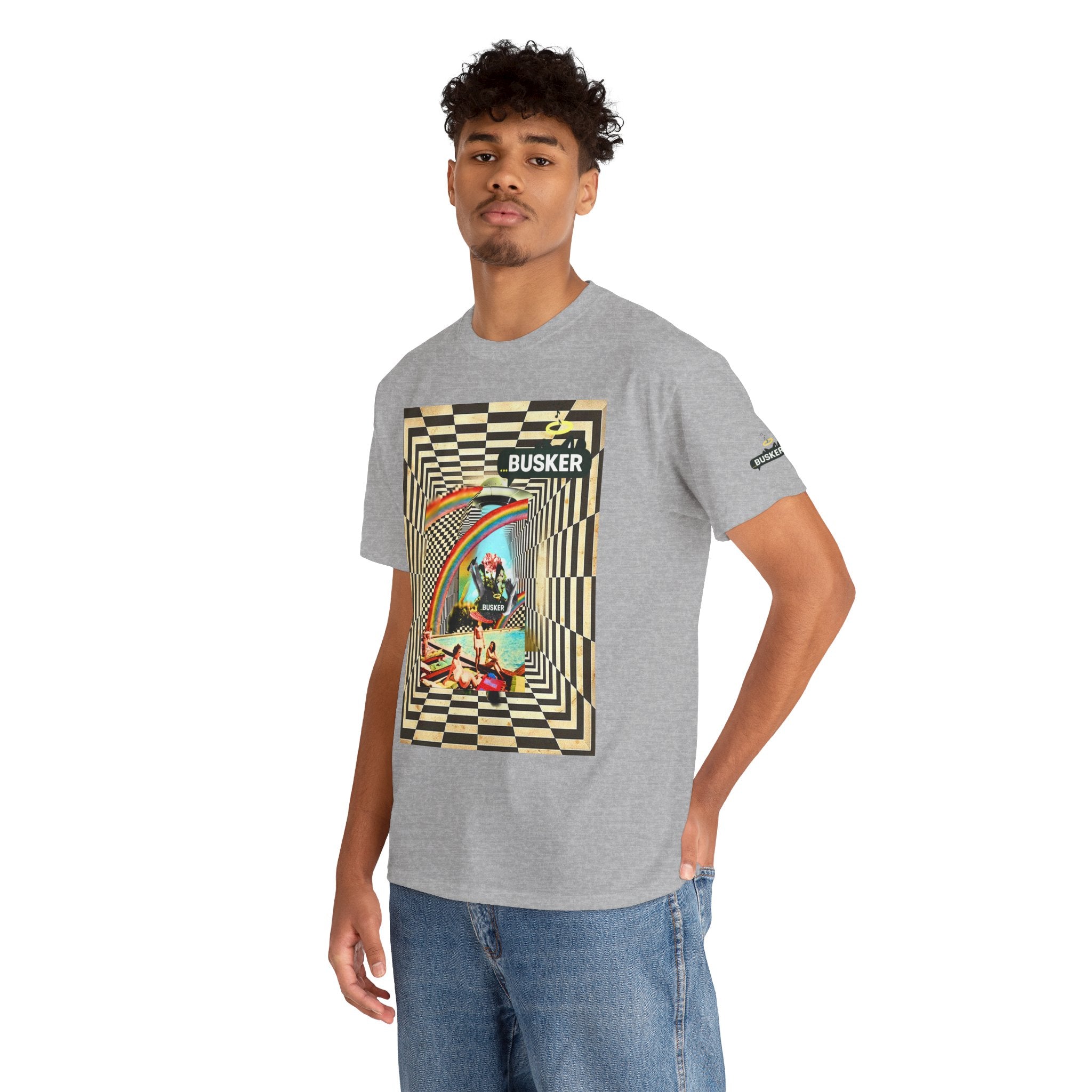 Retro Busker Graphic Tee - Unisex Heavy Cotton