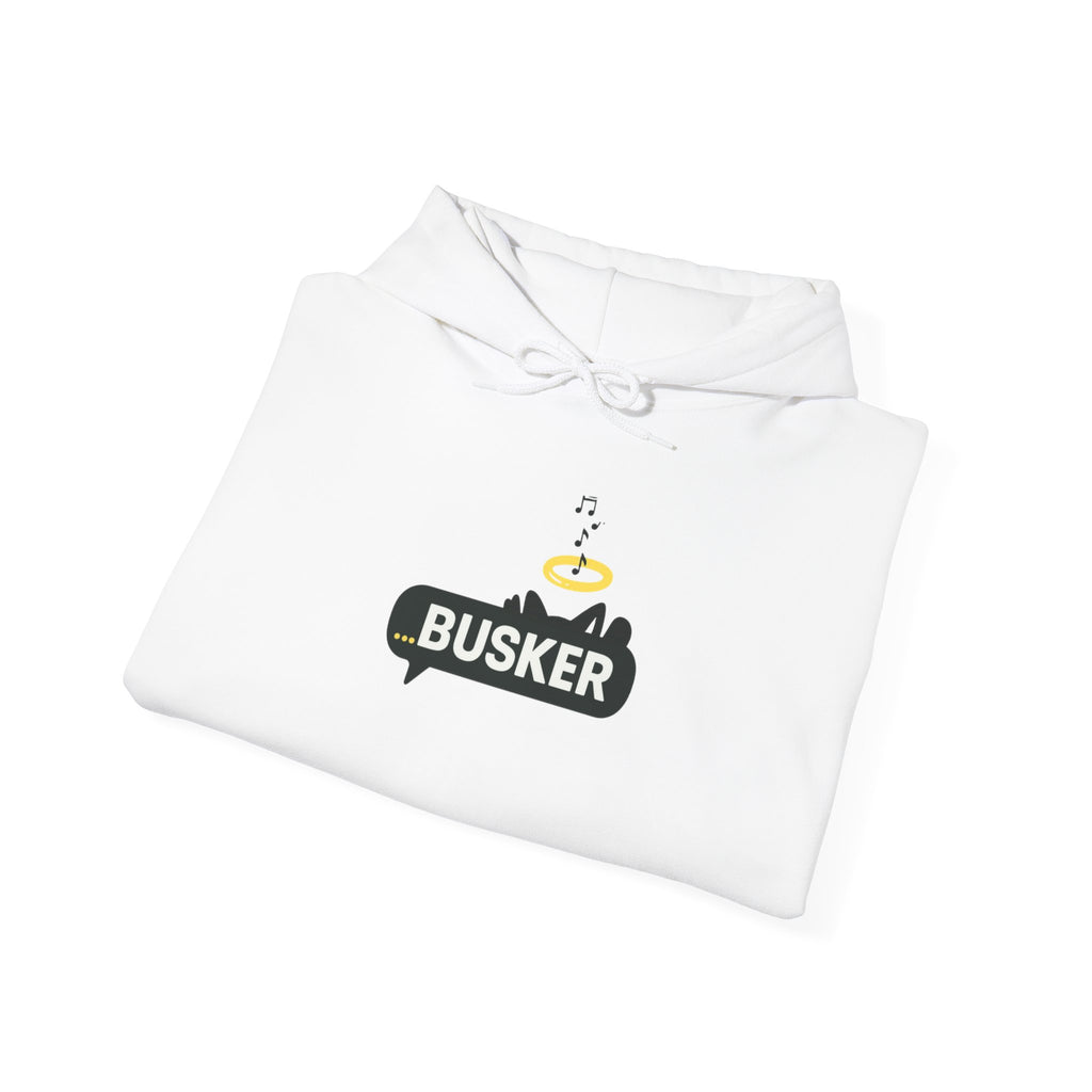 Busker Hoodie - Cozy Unisex Heavy Blend Sweatshirt for Performance Lovers, Unique Gift for Musicians, Perfect for Festivals, Casual Wear