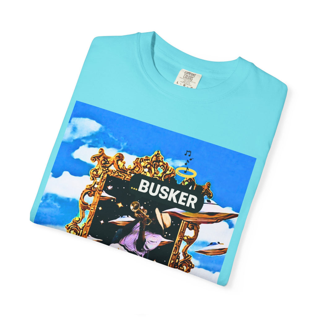 "Welcome to Golden" Exclusive Busker Unisex Garment-Dyed T-shirt, Music Lover Gift, Vintage Style Tee, Festival Wear, Casual Outfit