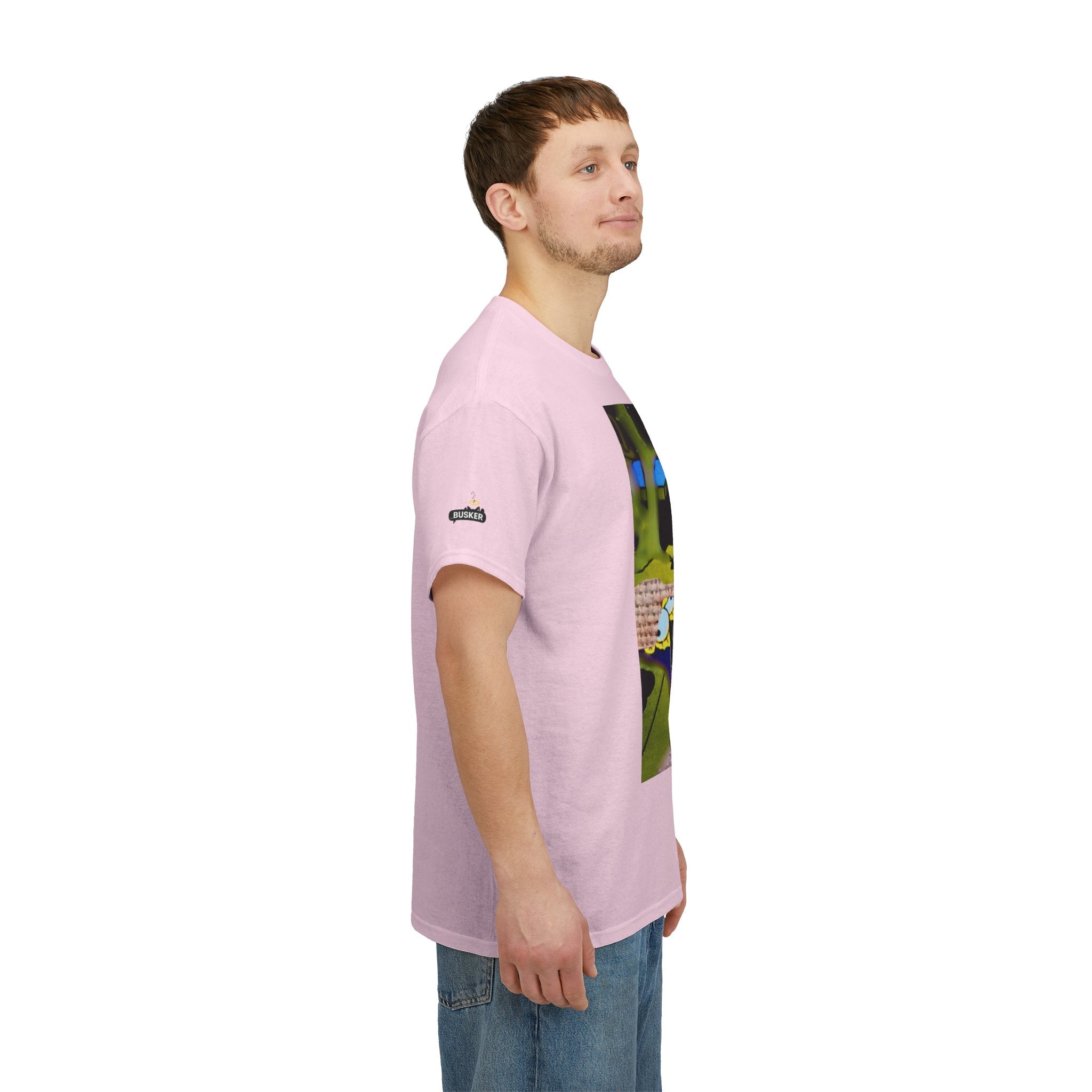 Artistic Unisex Heavy Cotton Tee - 'BUSKER' Graphic Design