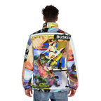 Artistic Men's Puffer Jacket - Colorful AOP Design