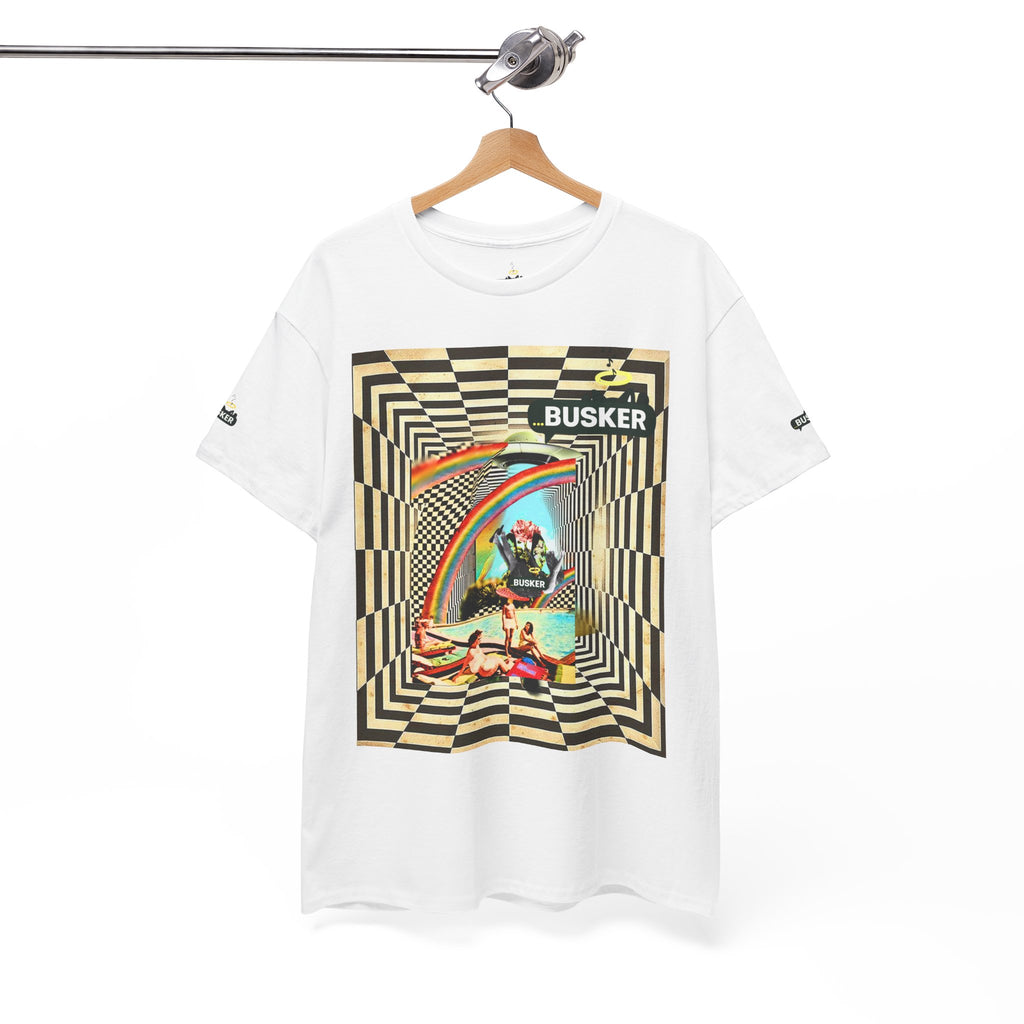 Retro Busker Graphic Tee - Unisex Heavy Cotton