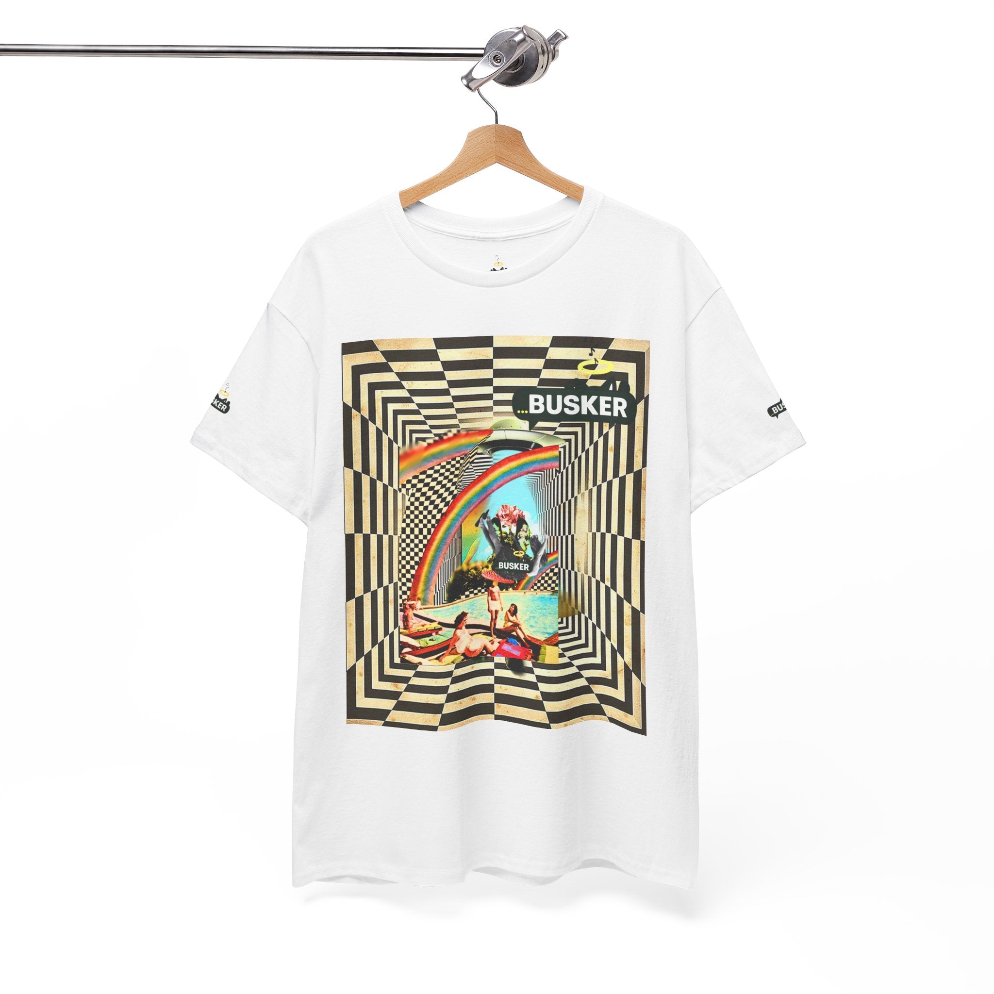 Retro Busker Graphic Tee - Unisex Heavy Cotton