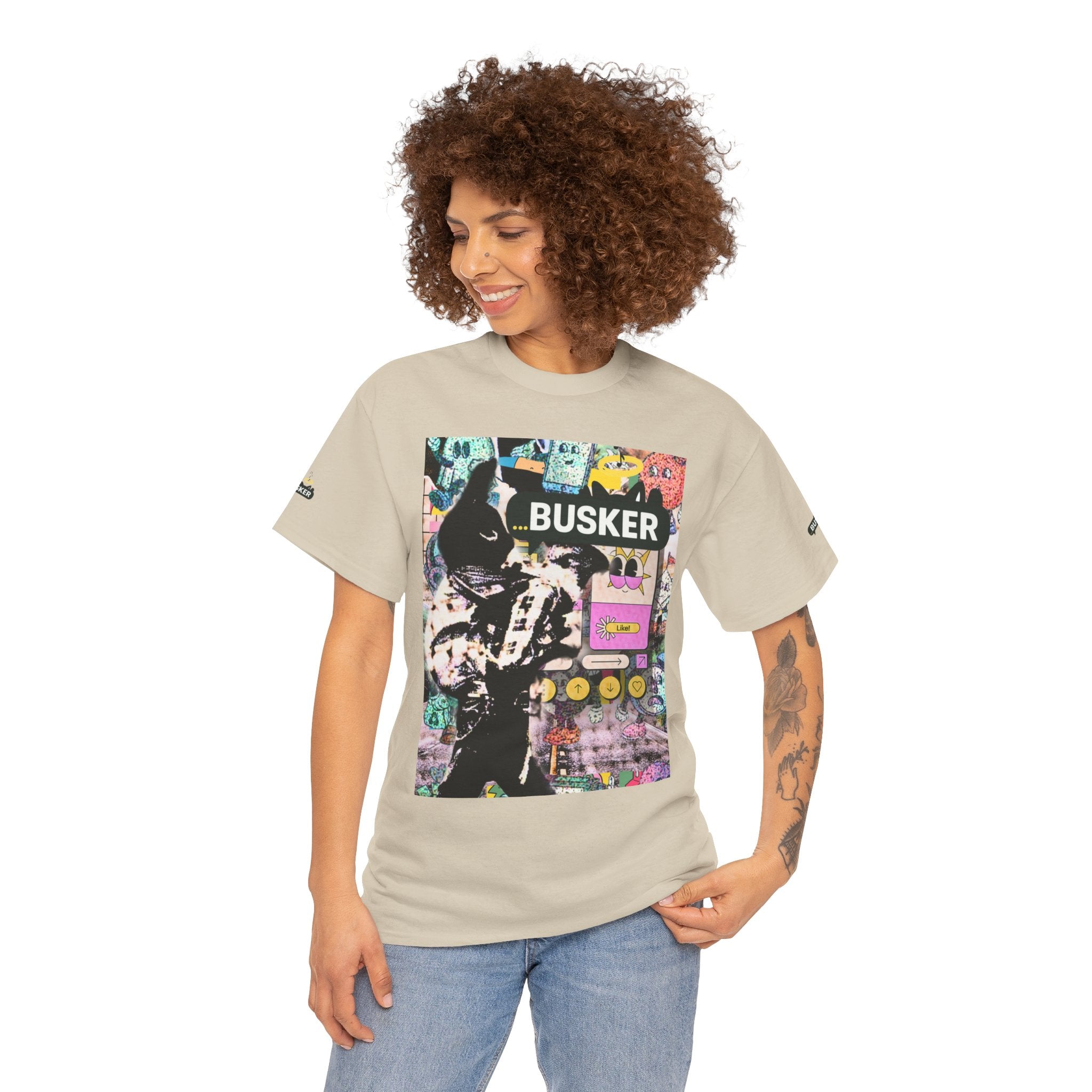 Grunge Art Busker Unisex Heavy Cotton Tee
